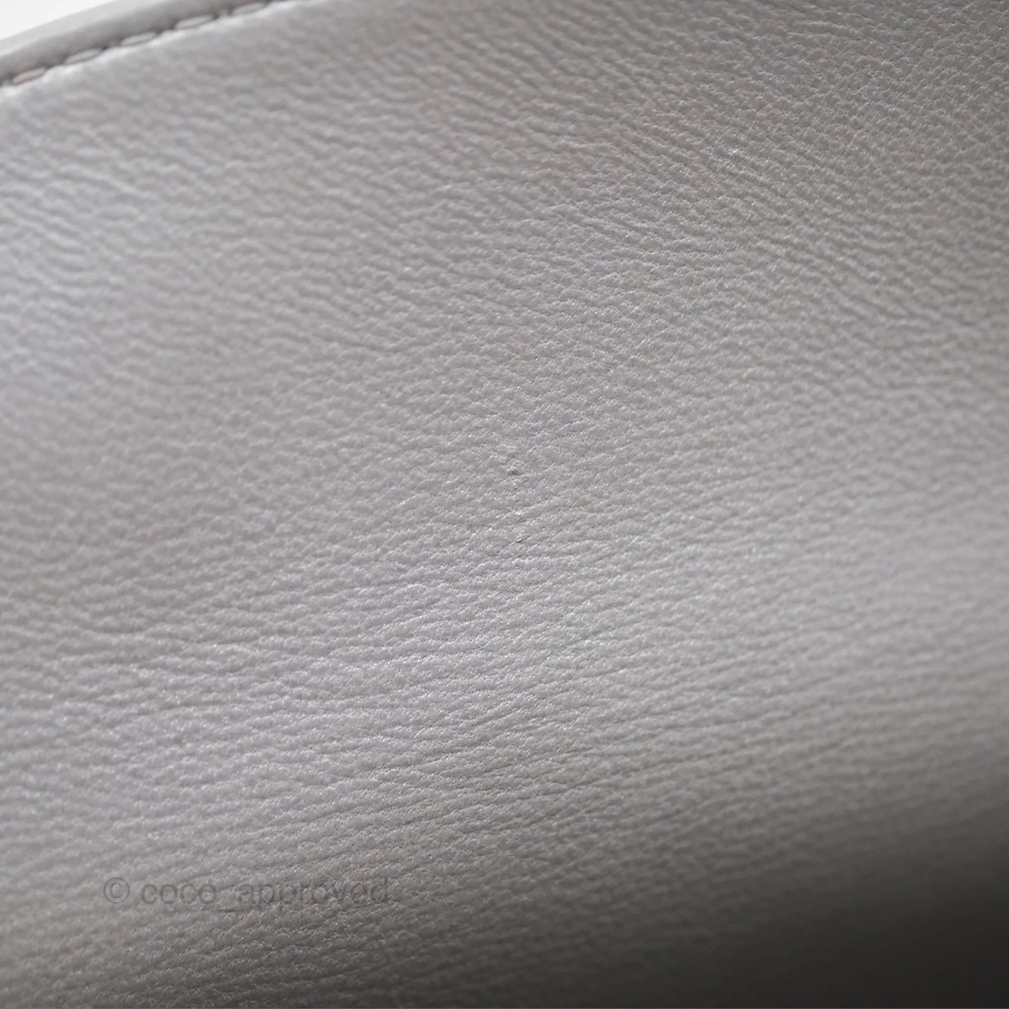 Christian Dior Lambskin Cannage Mini Lady Dior Iridescent Grey Gold Hardware
