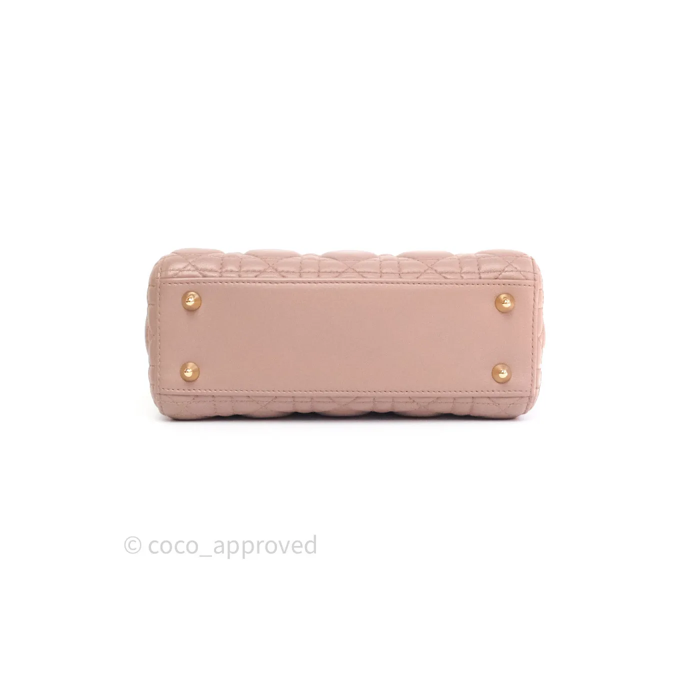 Christian Dior Lambskin My ABCDior Lady Dior Dark Beige Gold Hardware
