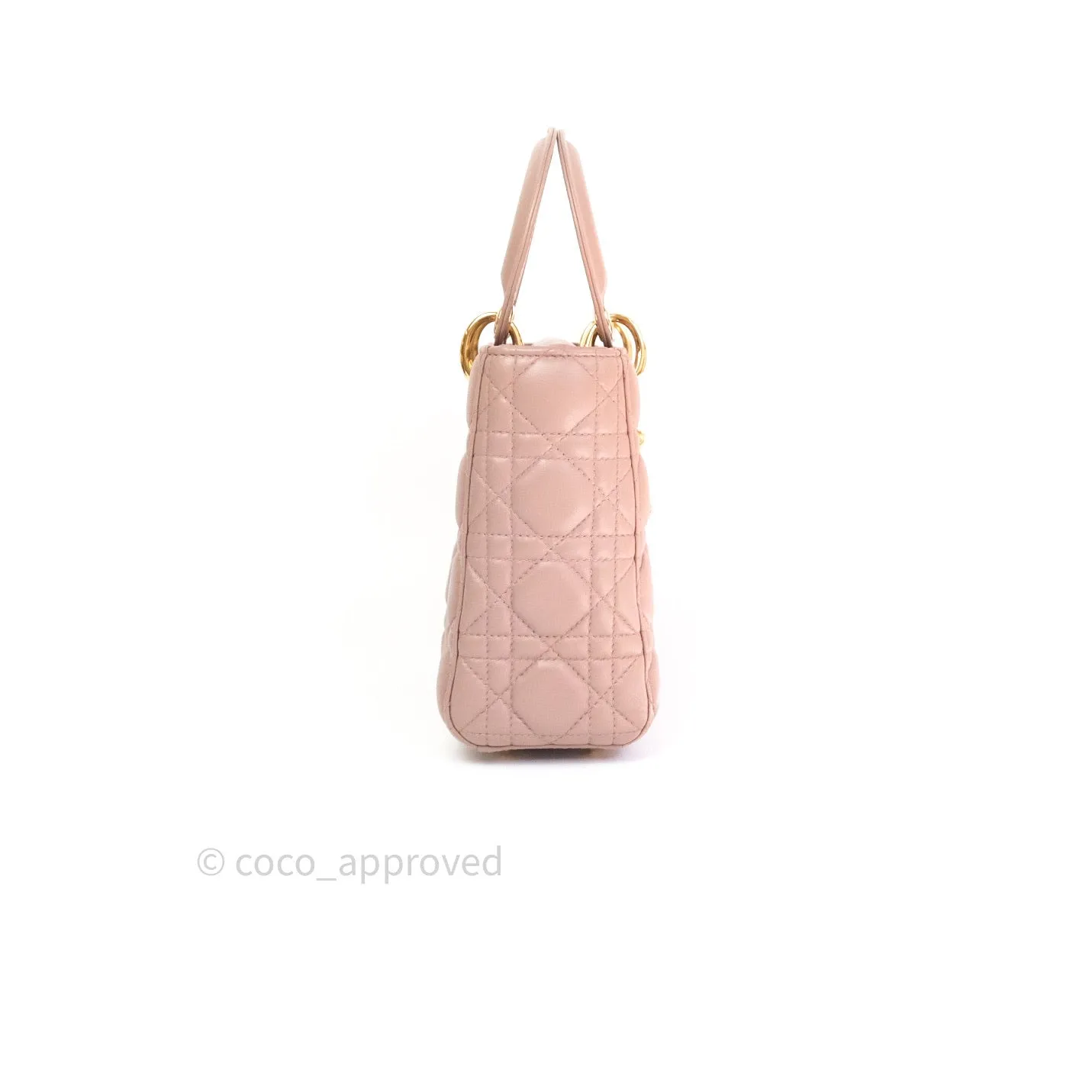 Christian Dior Lambskin My ABCDior Lady Dior Dark Beige Gold Hardware