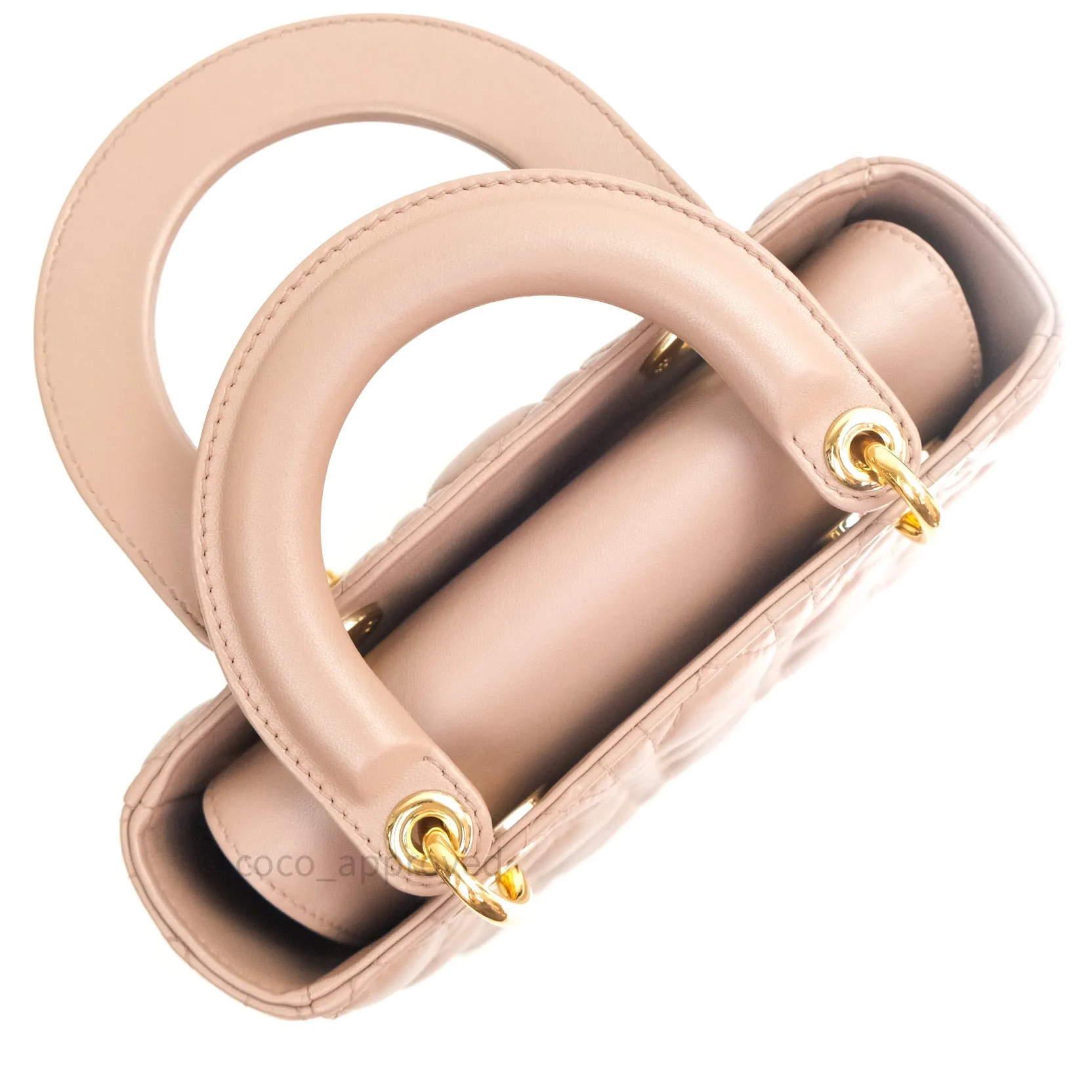 Christian Dior Lambskin My ABCDior Lady Dior Dark Beige Gold Hardware