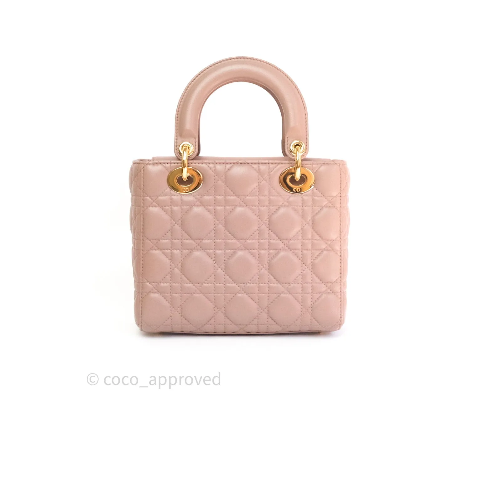 Christian Dior Lambskin My ABCDior Lady Dior Dark Beige Gold Hardware