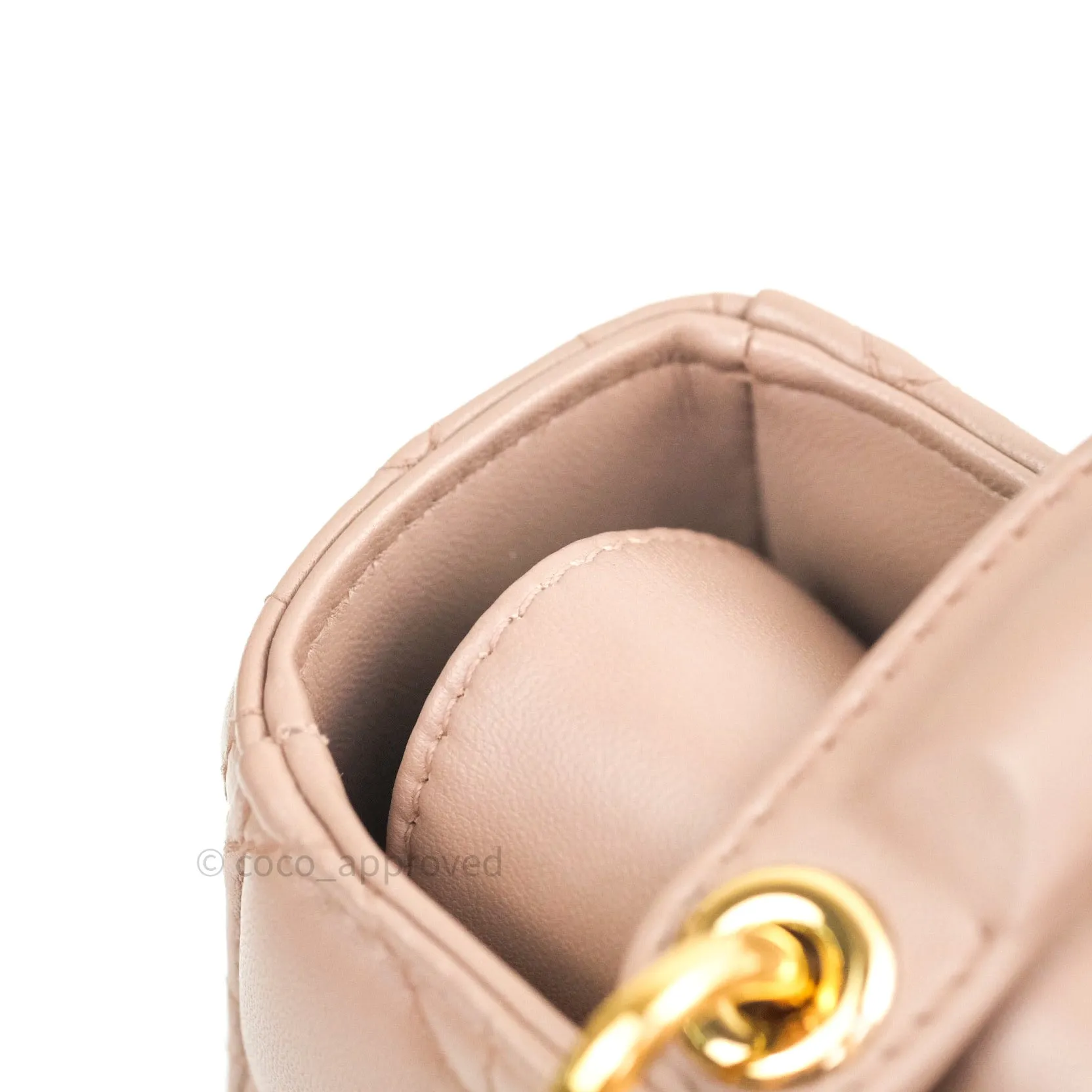 Christian Dior Lambskin My ABCDior Lady Dior Dark Beige Gold Hardware
