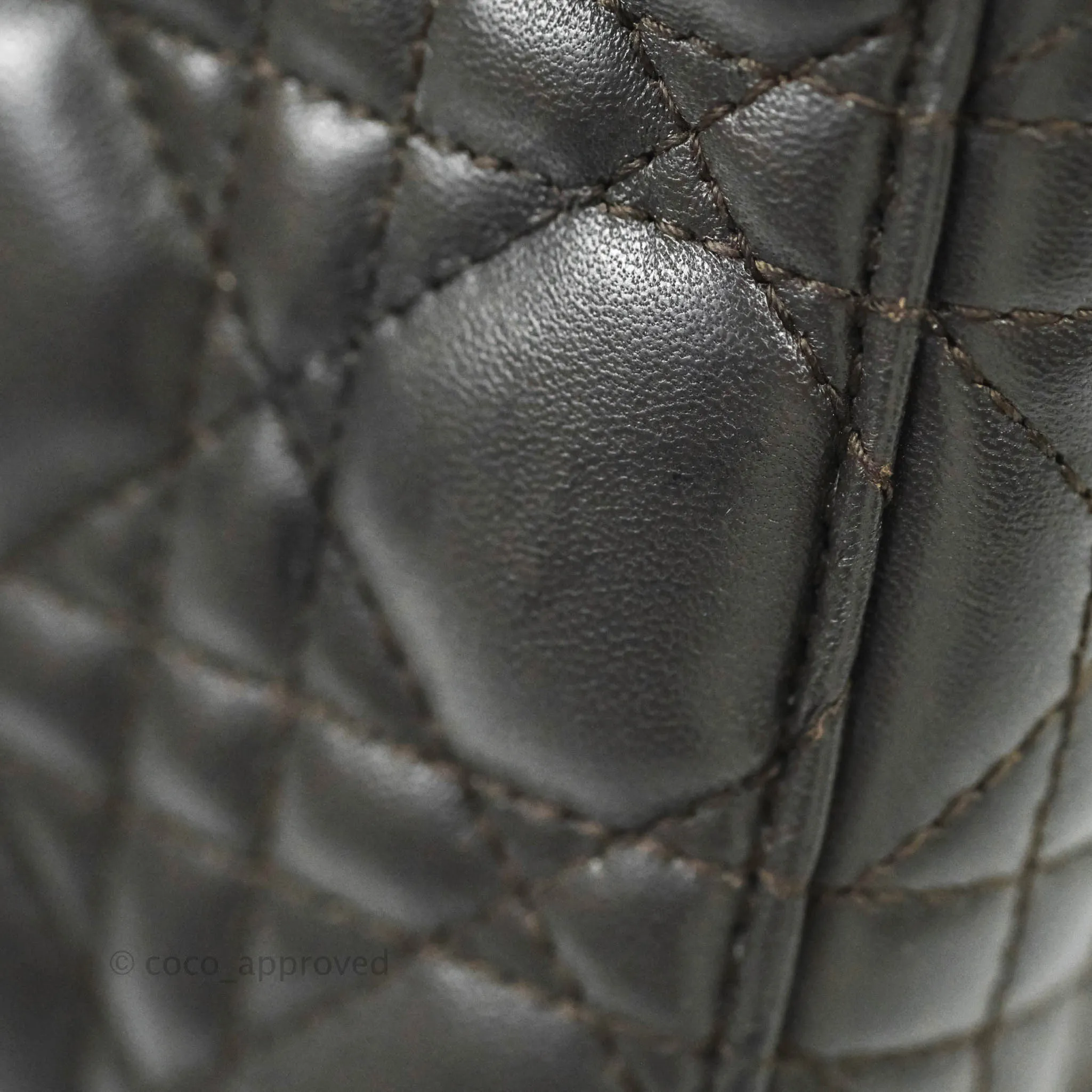 Christian Dior Lambskin My ABCDior Lady Dior Dark Grey Gold Hardware