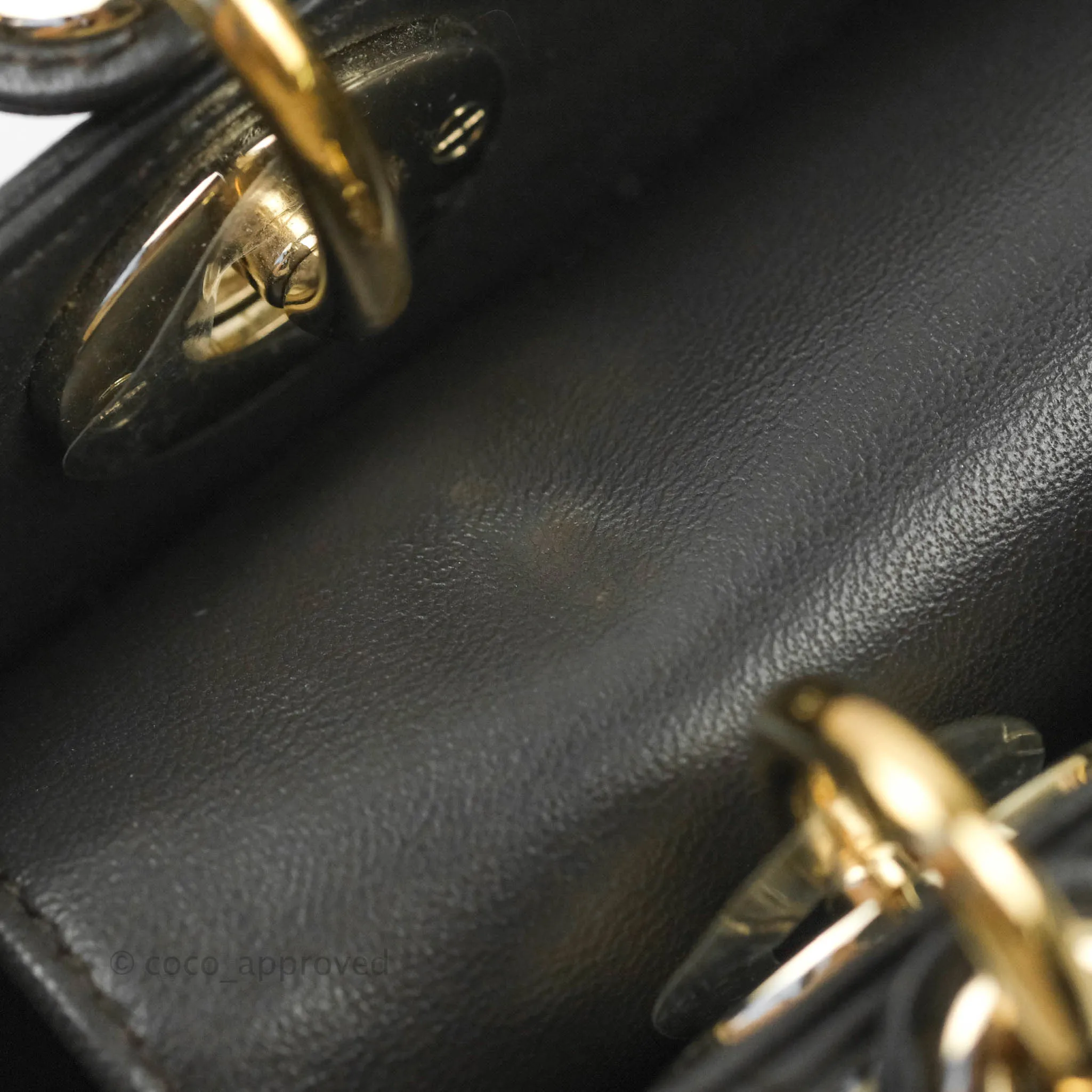 Christian Dior Lambskin My ABCDior Lady Dior Dark Grey Gold Hardware