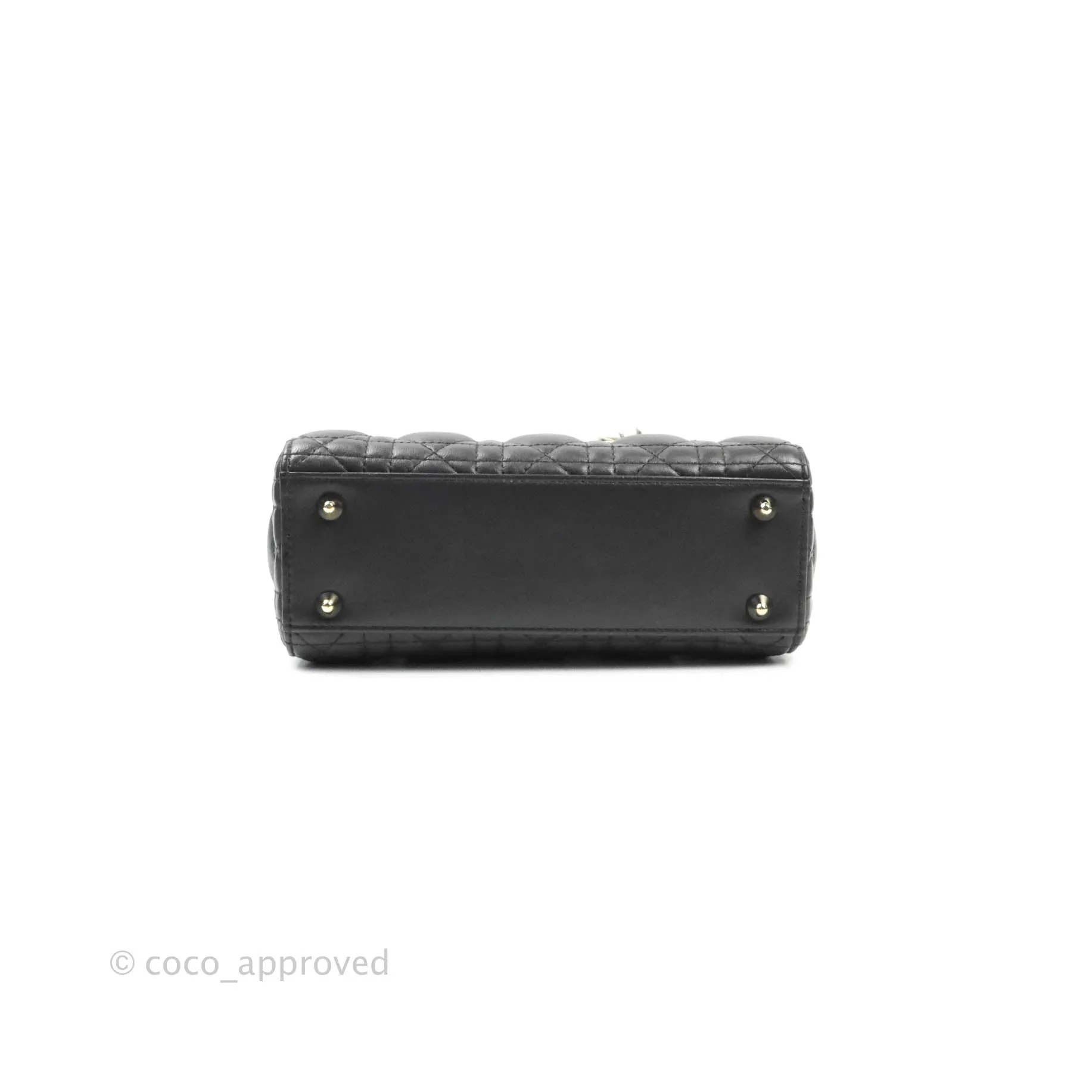 Christian Dior Lambskin My ABCDior Lady Dior Dark Grey Gold Hardware