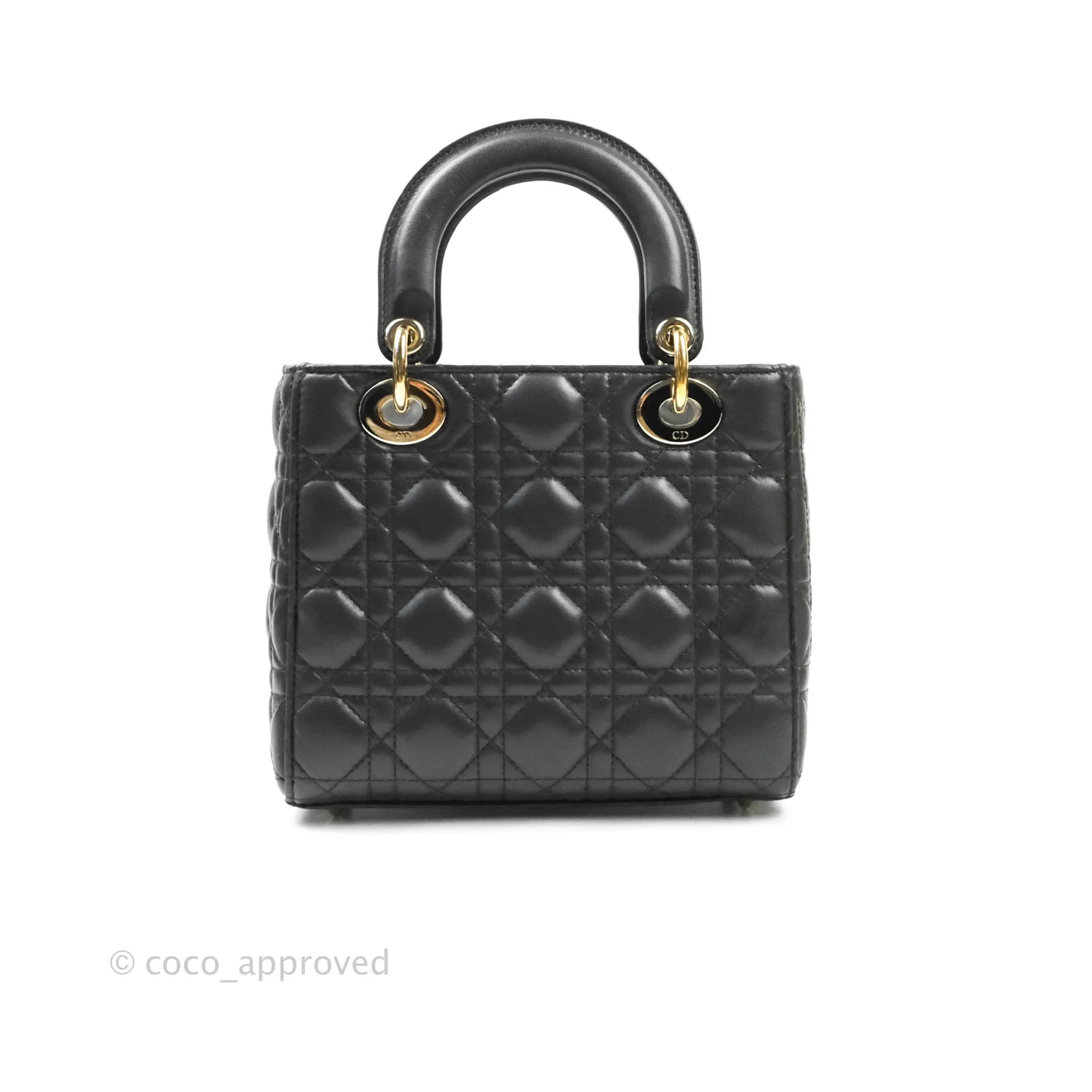 Christian Dior Lambskin My ABCDior Lady Dior Dark Grey Gold Hardware