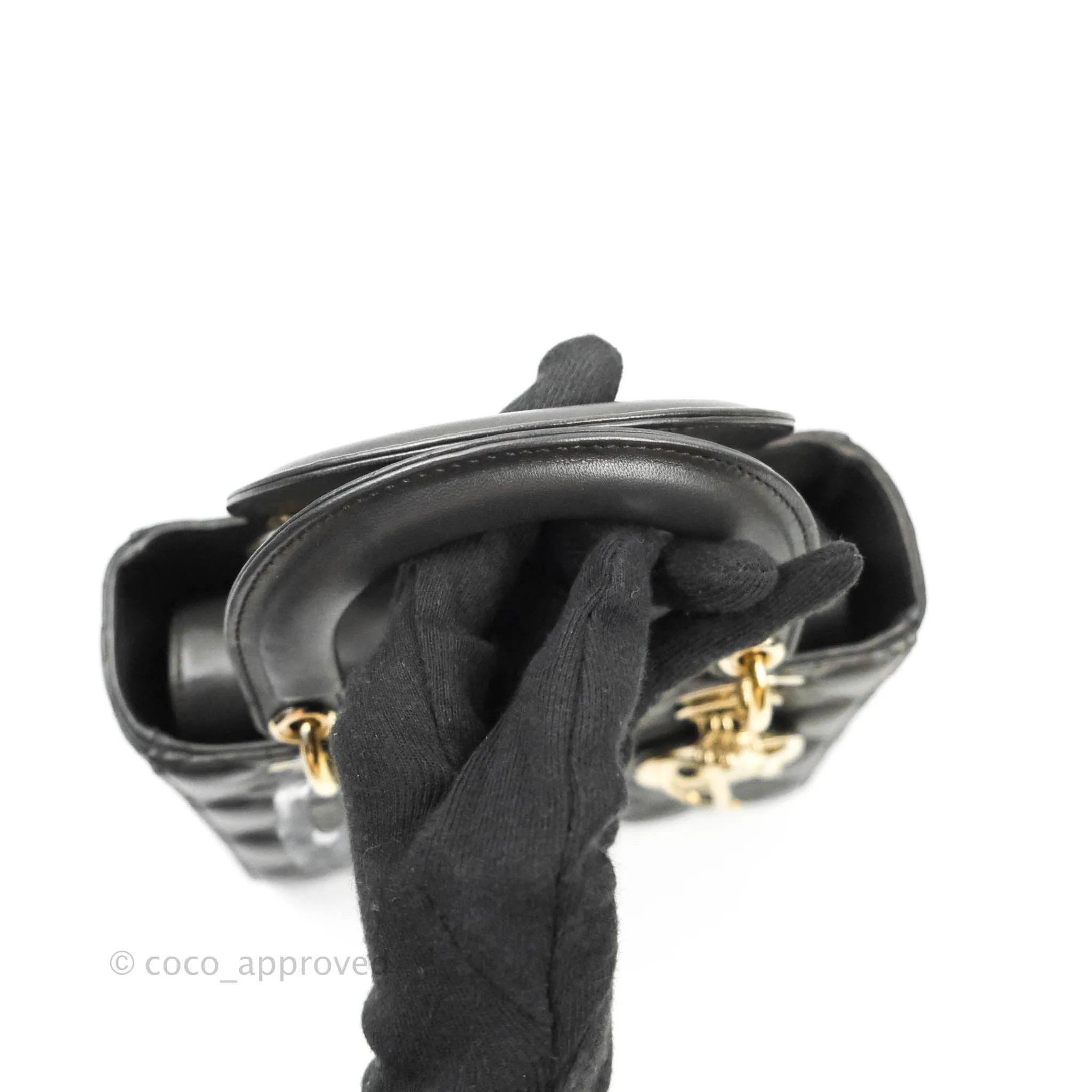 Christian Dior Lambskin My ABCDior Lady Dior Dark Grey Gold Hardware