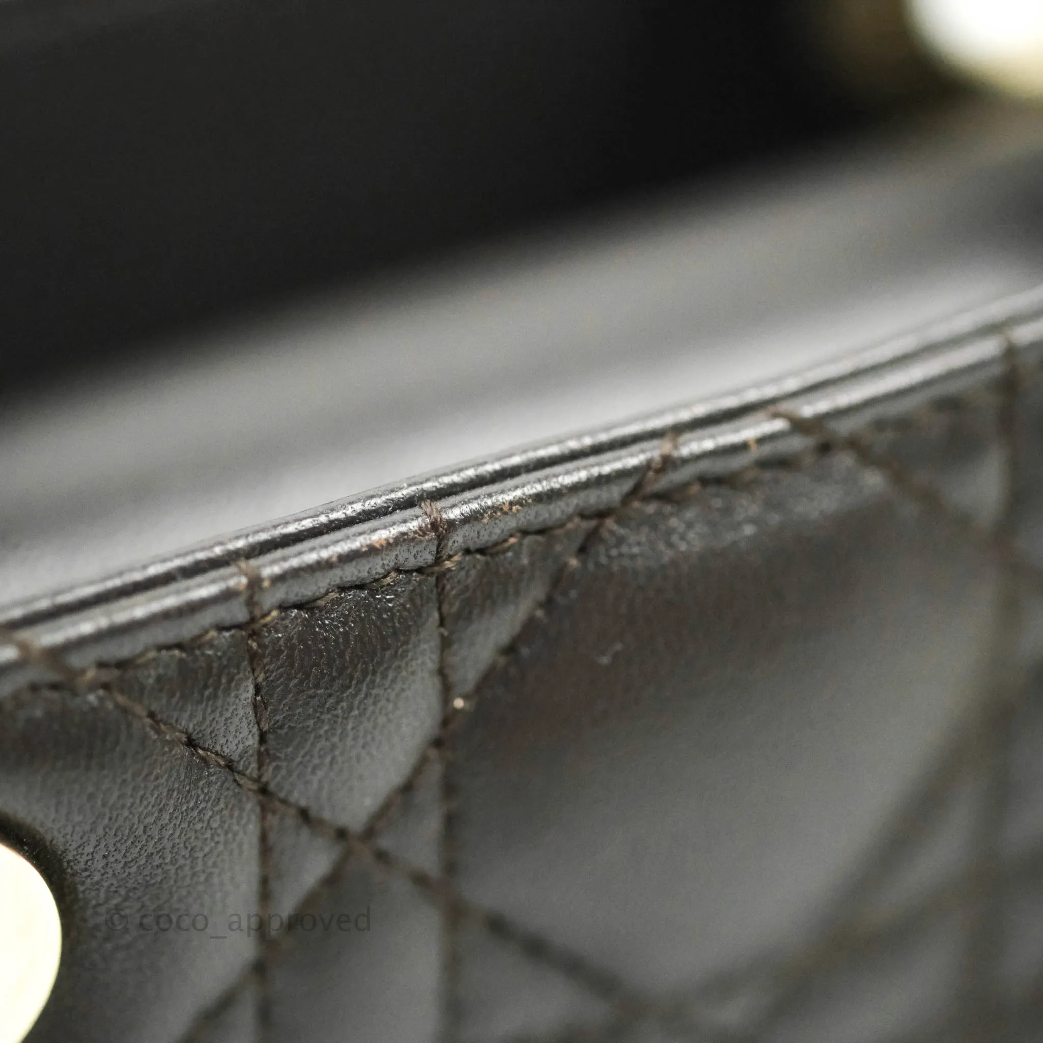Christian Dior Lambskin My ABCDior Lady Dior Dark Grey Gold Hardware