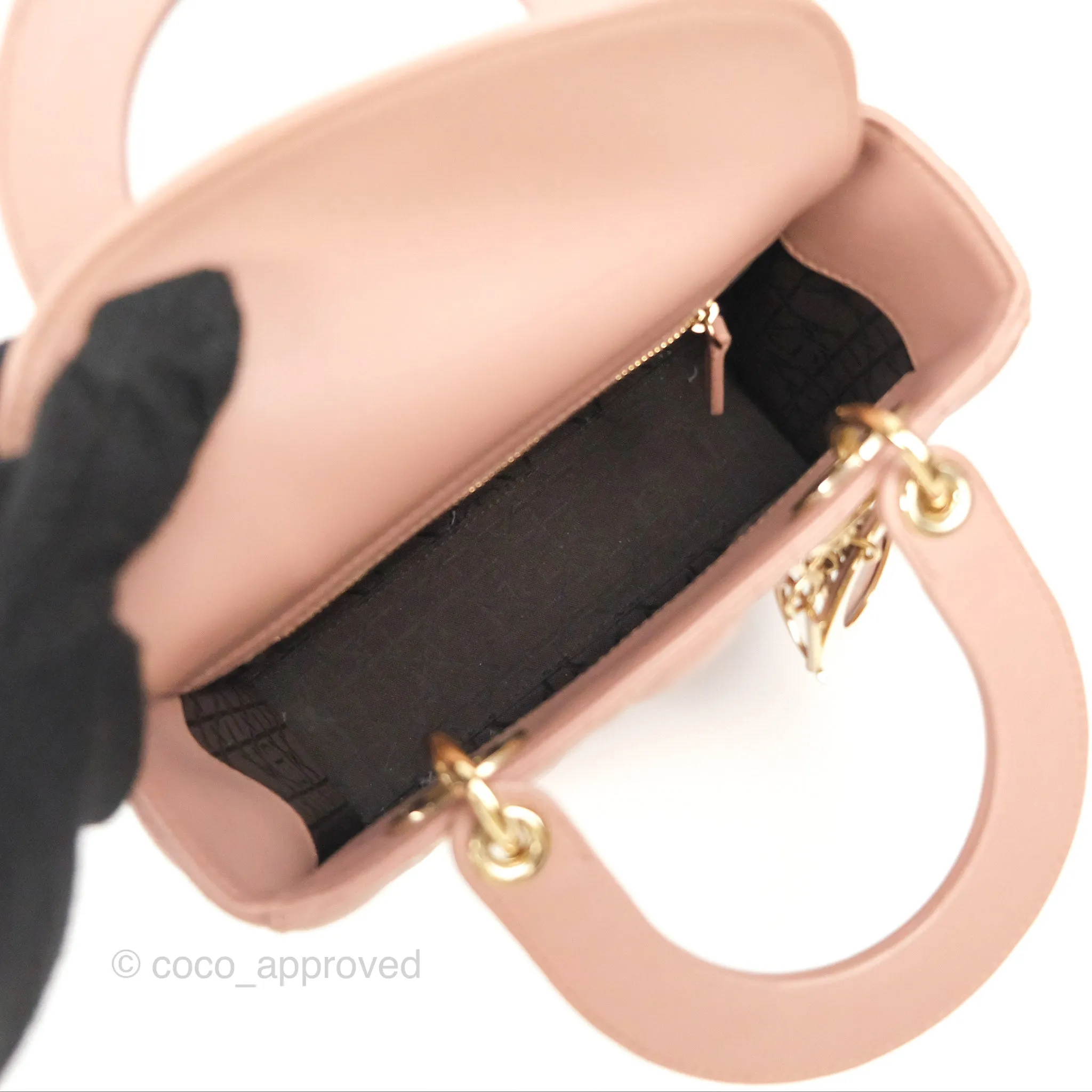 Christian Dior Lambskin My ABCDior Lady Dior Fard Gold Hardware