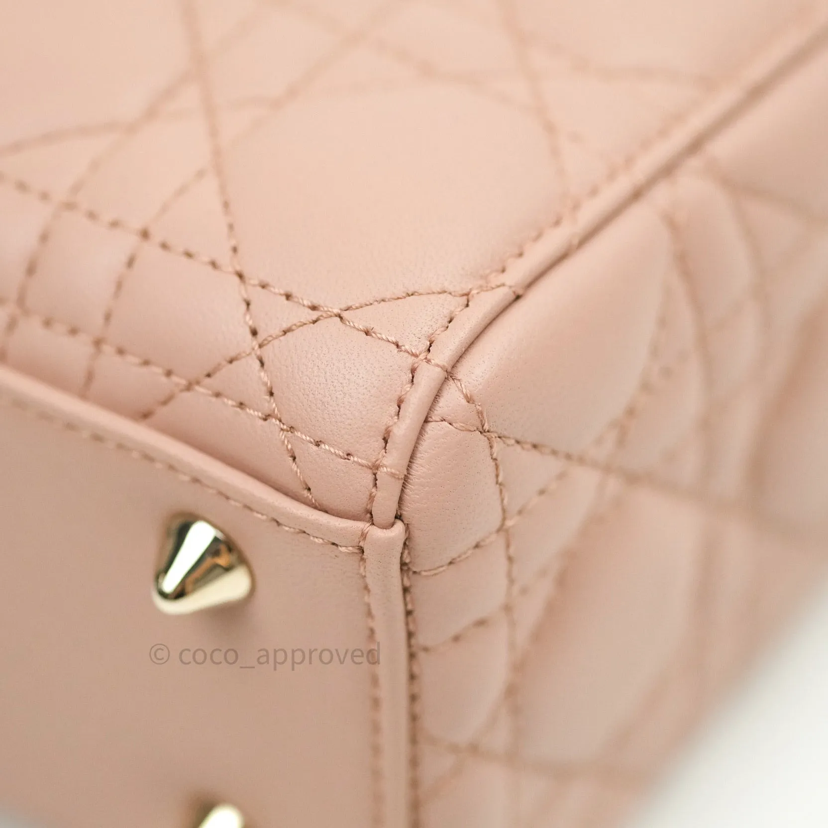 Christian Dior Lambskin My ABCDior Lady Dior Fard Gold Hardware