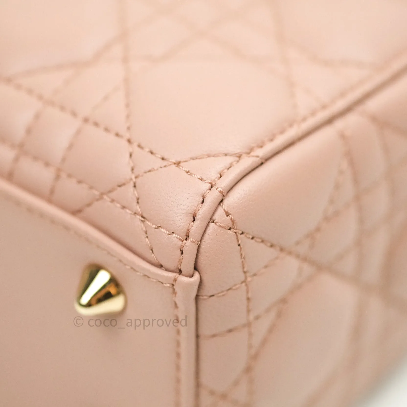 Christian Dior Lambskin My ABCDior Lady Dior Fard Gold Hardware