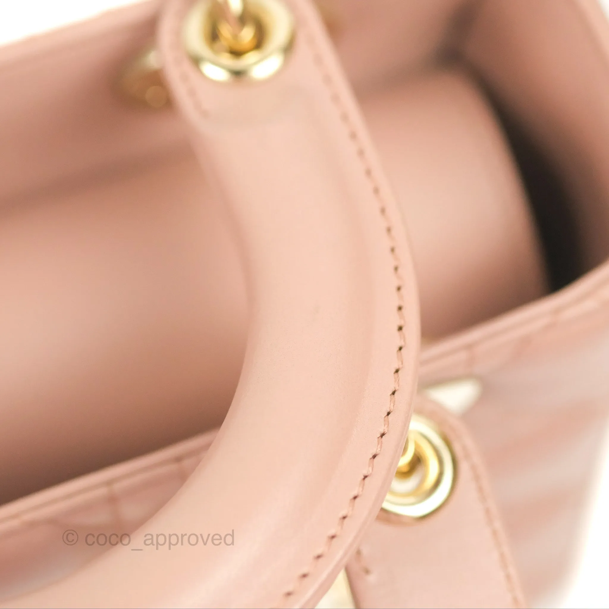 Christian Dior Lambskin My ABCDior Lady Dior Fard Gold Hardware
