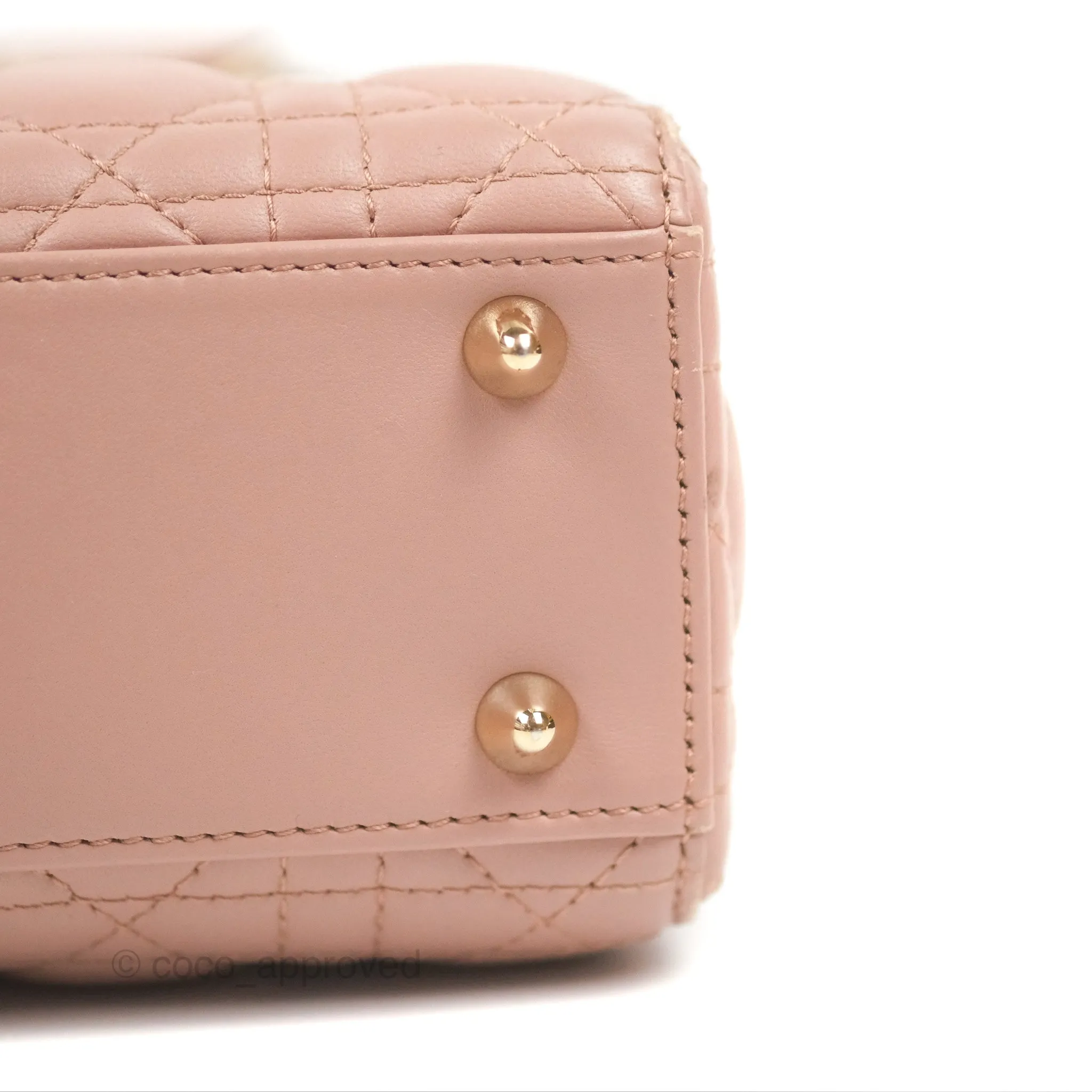 Christian Dior Lambskin My ABCDior Lady Dior Fard Gold Hardware