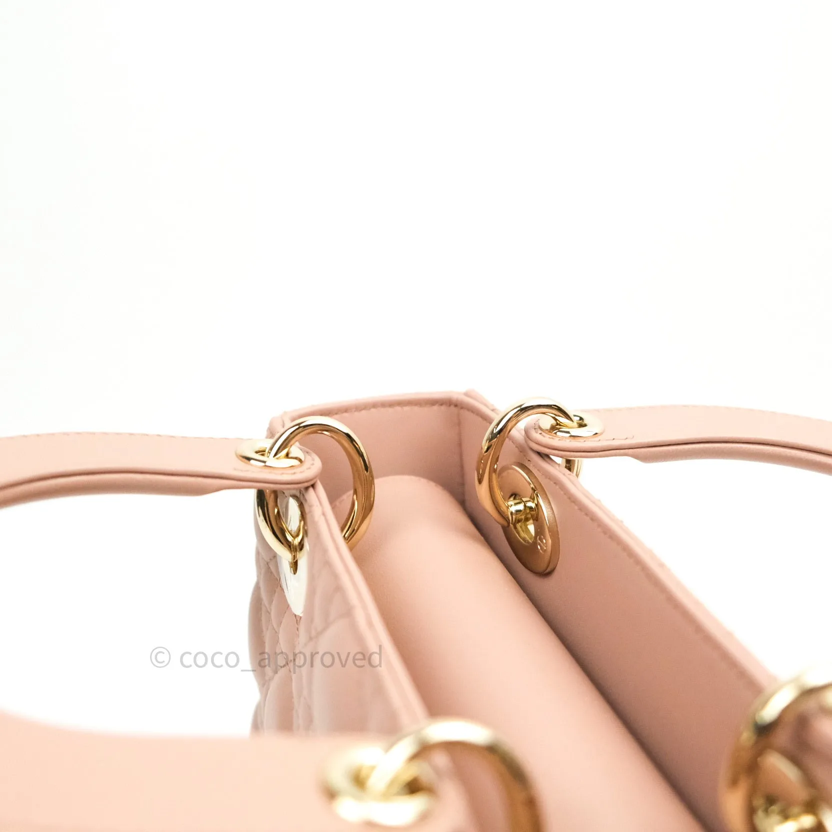 Christian Dior Lambskin My ABCDior Lady Dior Fard Gold Hardware