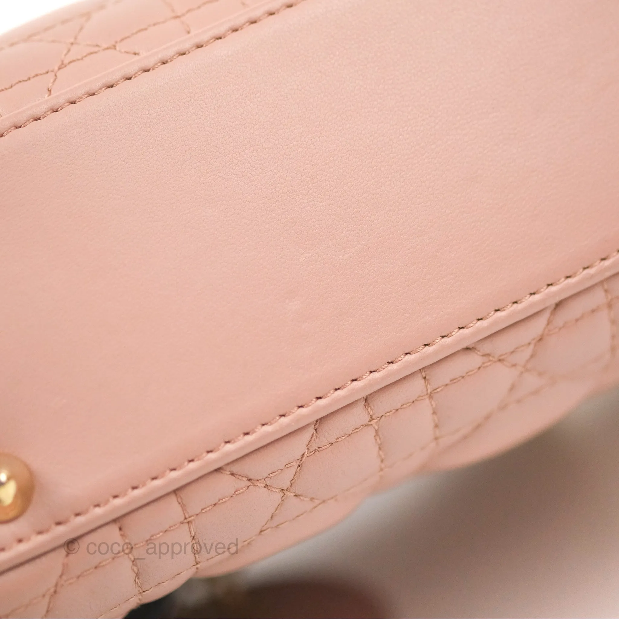 Christian Dior Lambskin My ABCDior Lady Dior Fard Gold Hardware