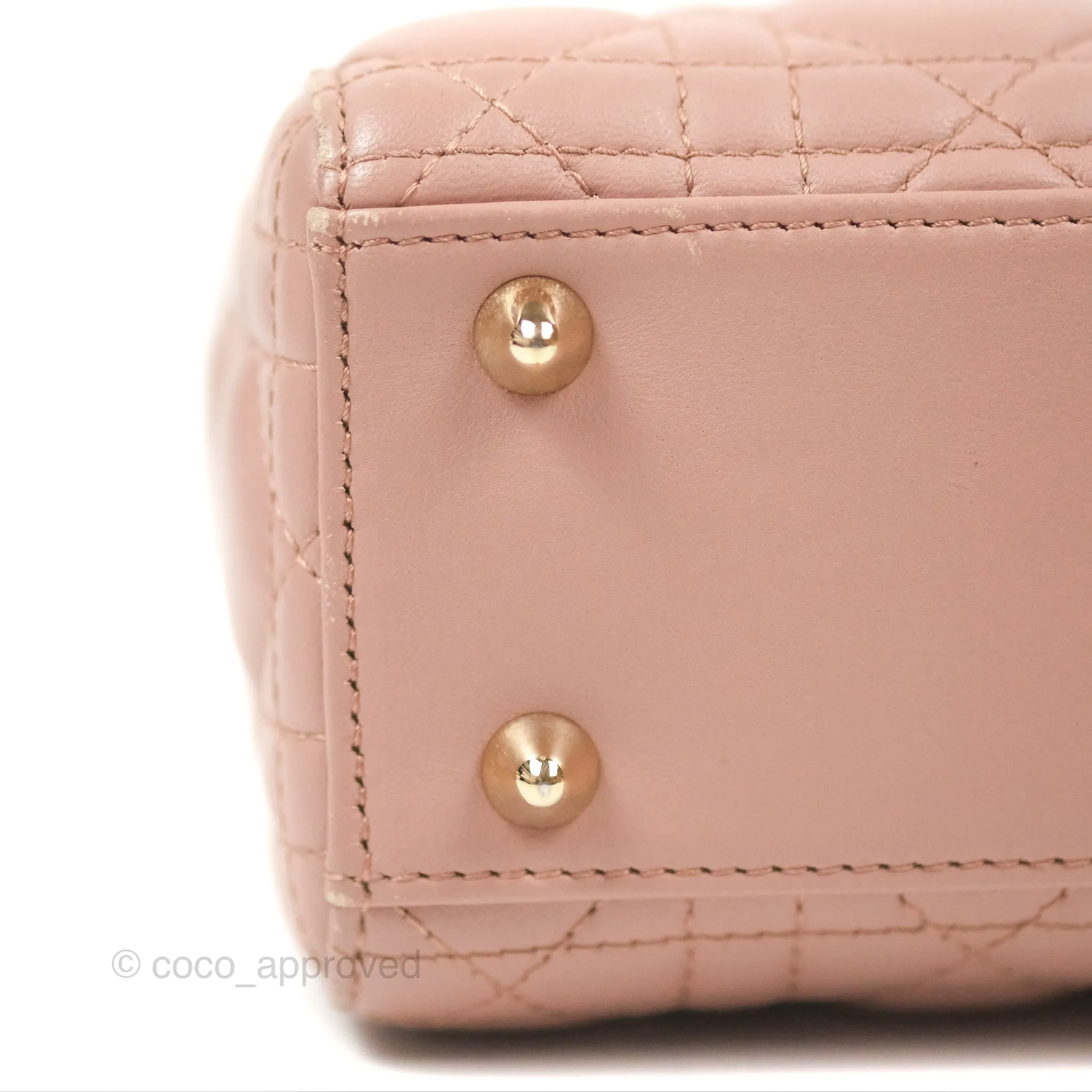 Christian Dior Lambskin My ABCDior Lady Dior Fard Gold Hardware