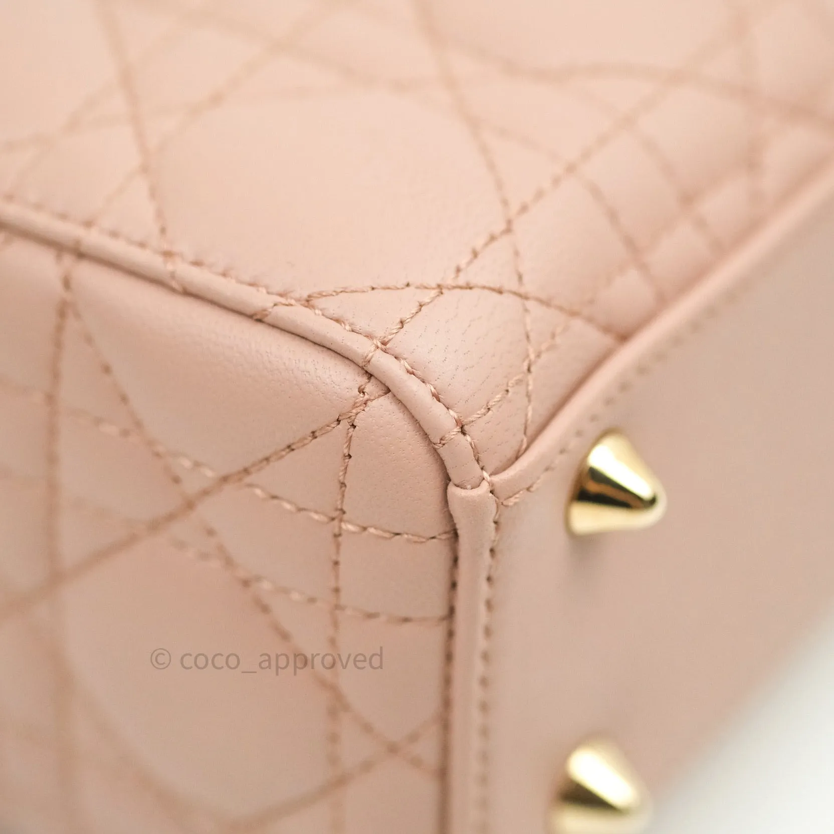 Christian Dior Lambskin My ABCDior Lady Dior Fard Gold Hardware