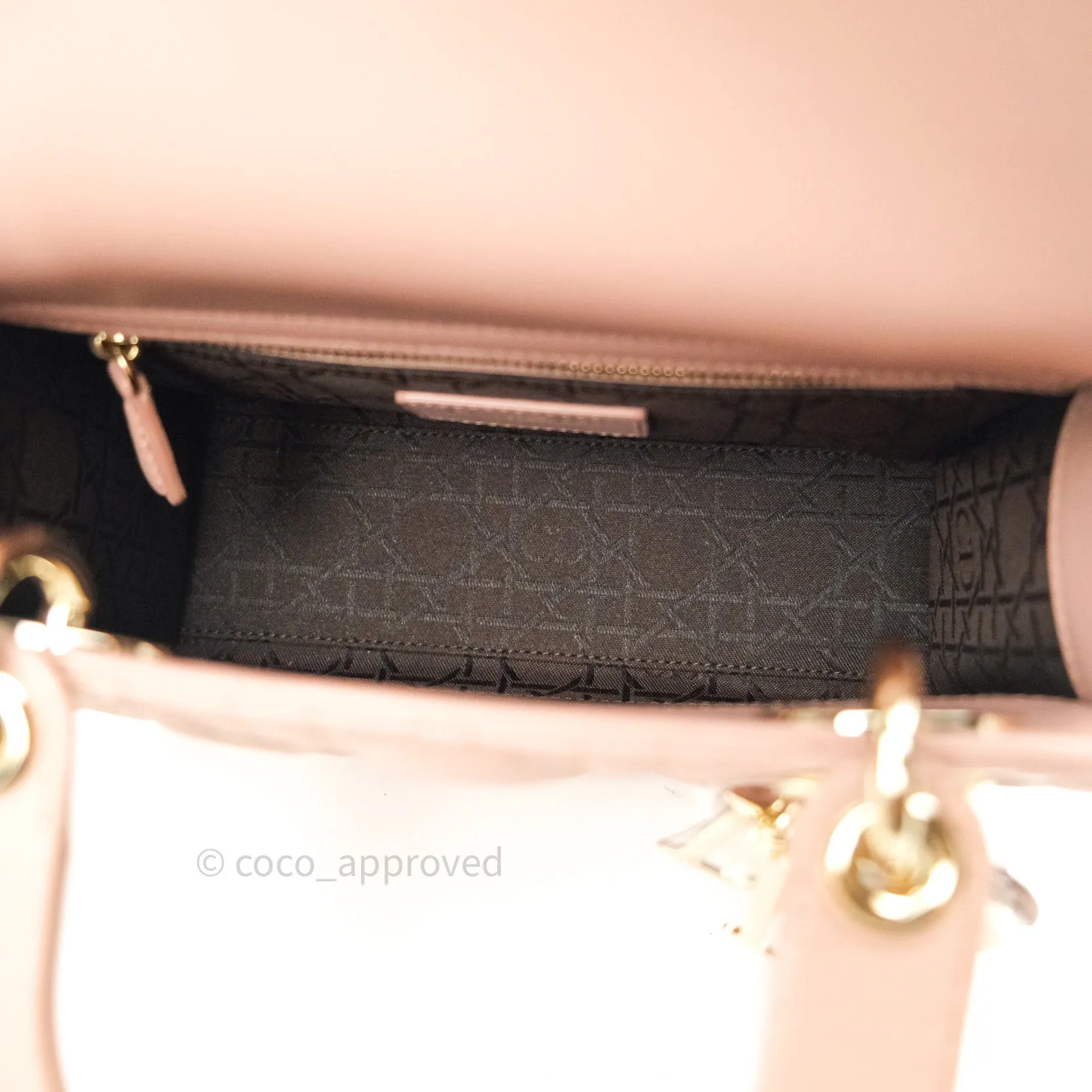 Christian Dior Lambskin My ABCDior Lady Dior Fard Gold Hardware