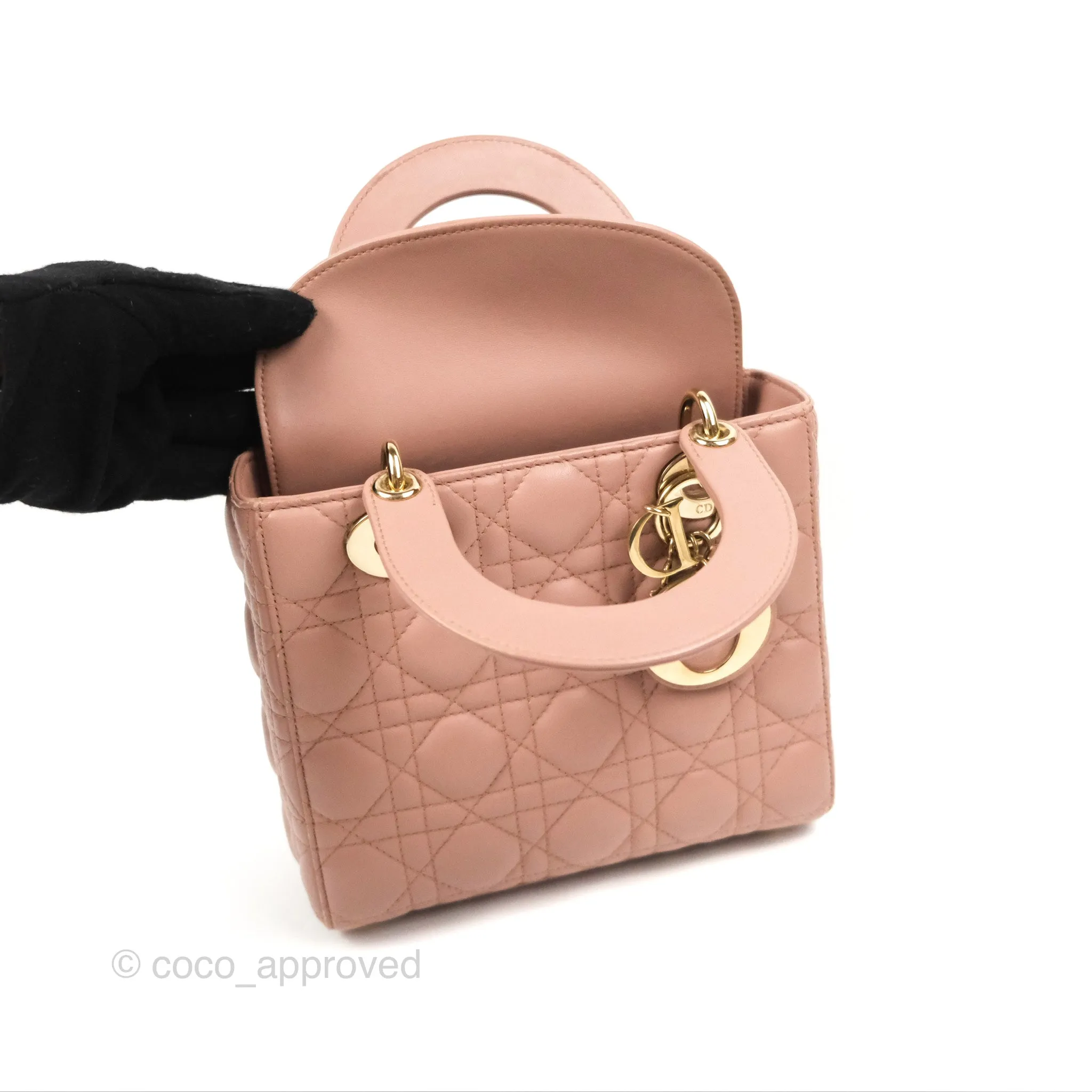 Christian Dior Lambskin My ABCDior Lady Dior Fard Gold Hardware