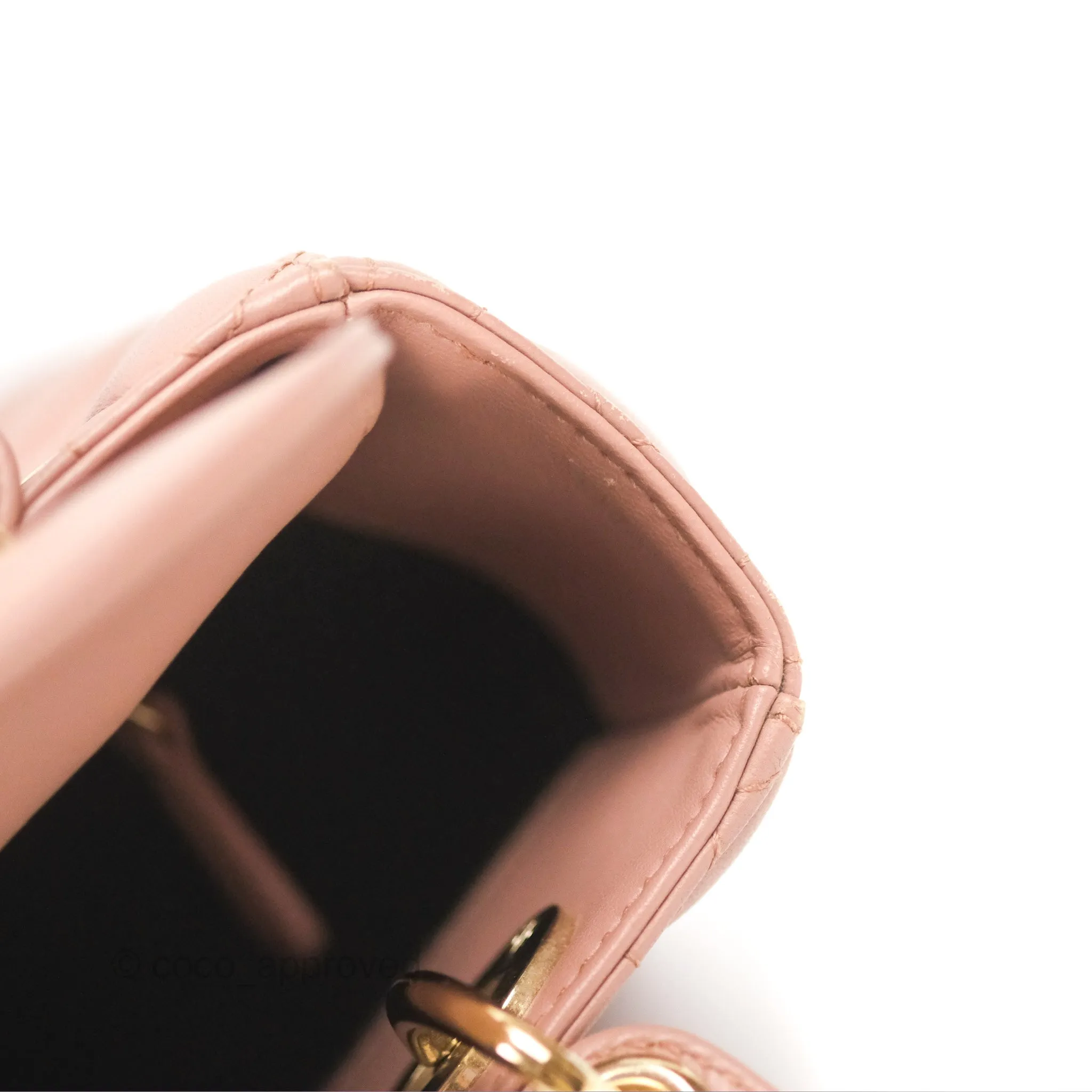 Christian Dior Lambskin My ABCDior Lady Dior Fard Gold Hardware