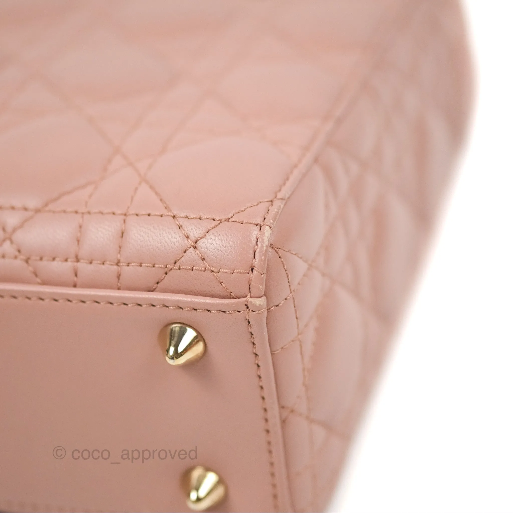 Christian Dior Lambskin My ABCDior Lady Dior Fard Gold Hardware