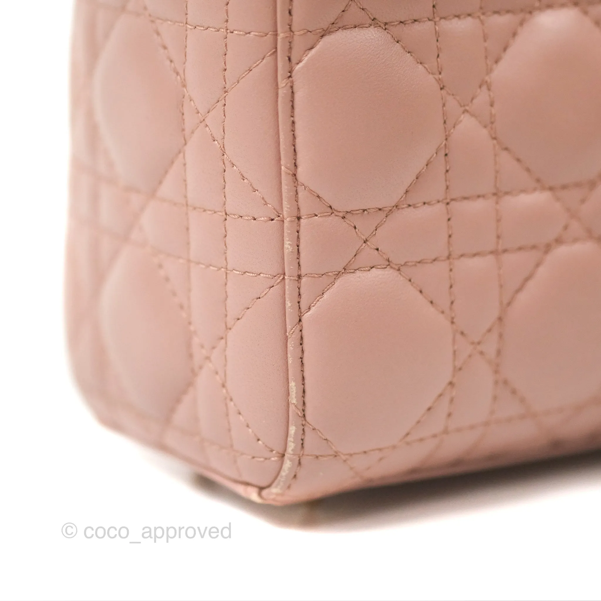 Christian Dior Lambskin My ABCDior Lady Dior Fard Gold Hardware