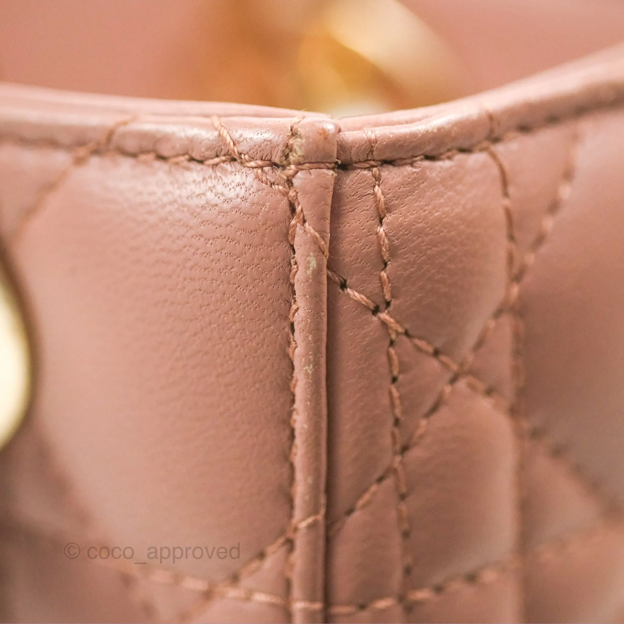 Christian Dior Lambskin My ABCDior Lady Dior Fard Gold Hardware