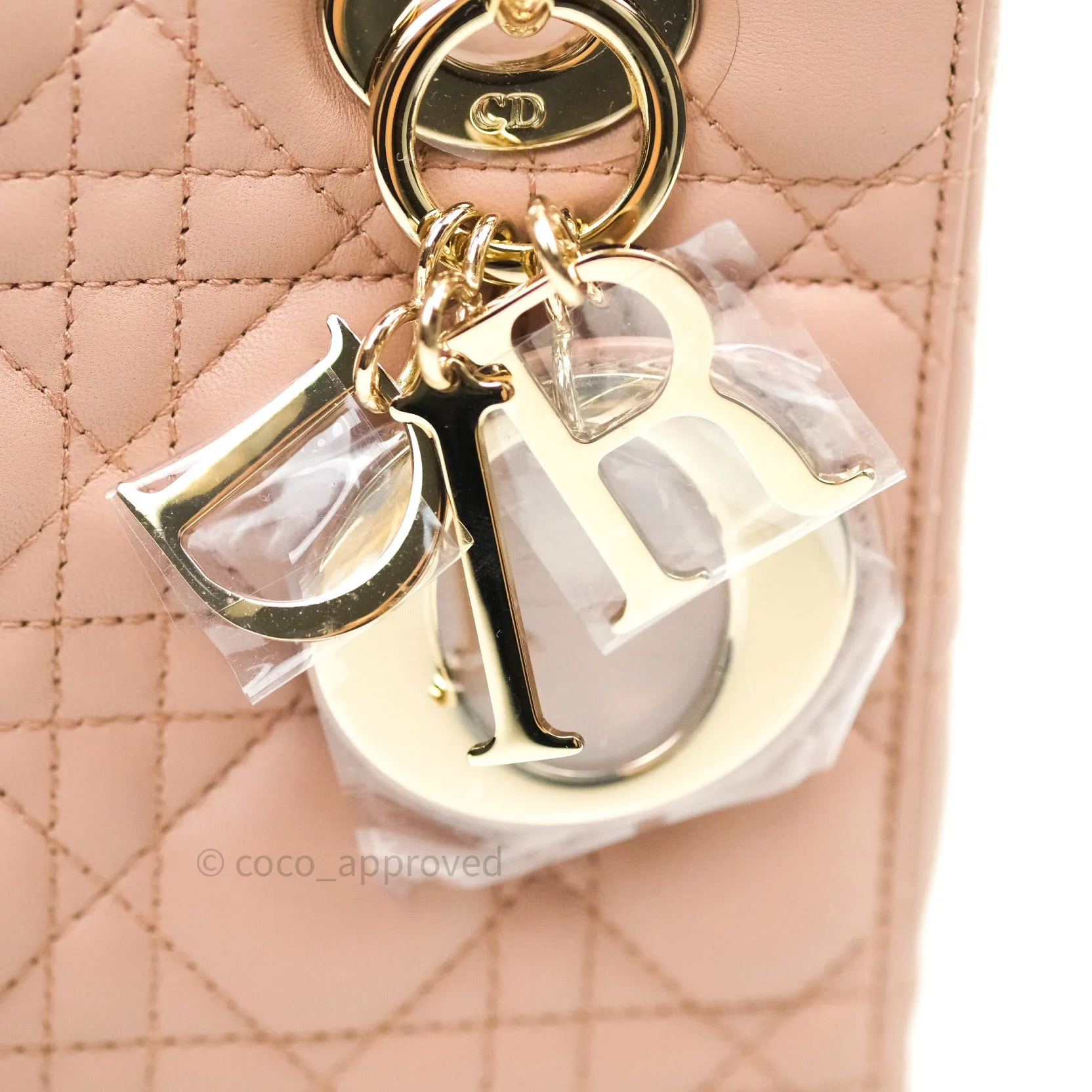 Christian Dior Lambskin My ABCDior Lady Dior Fard Gold Hardware