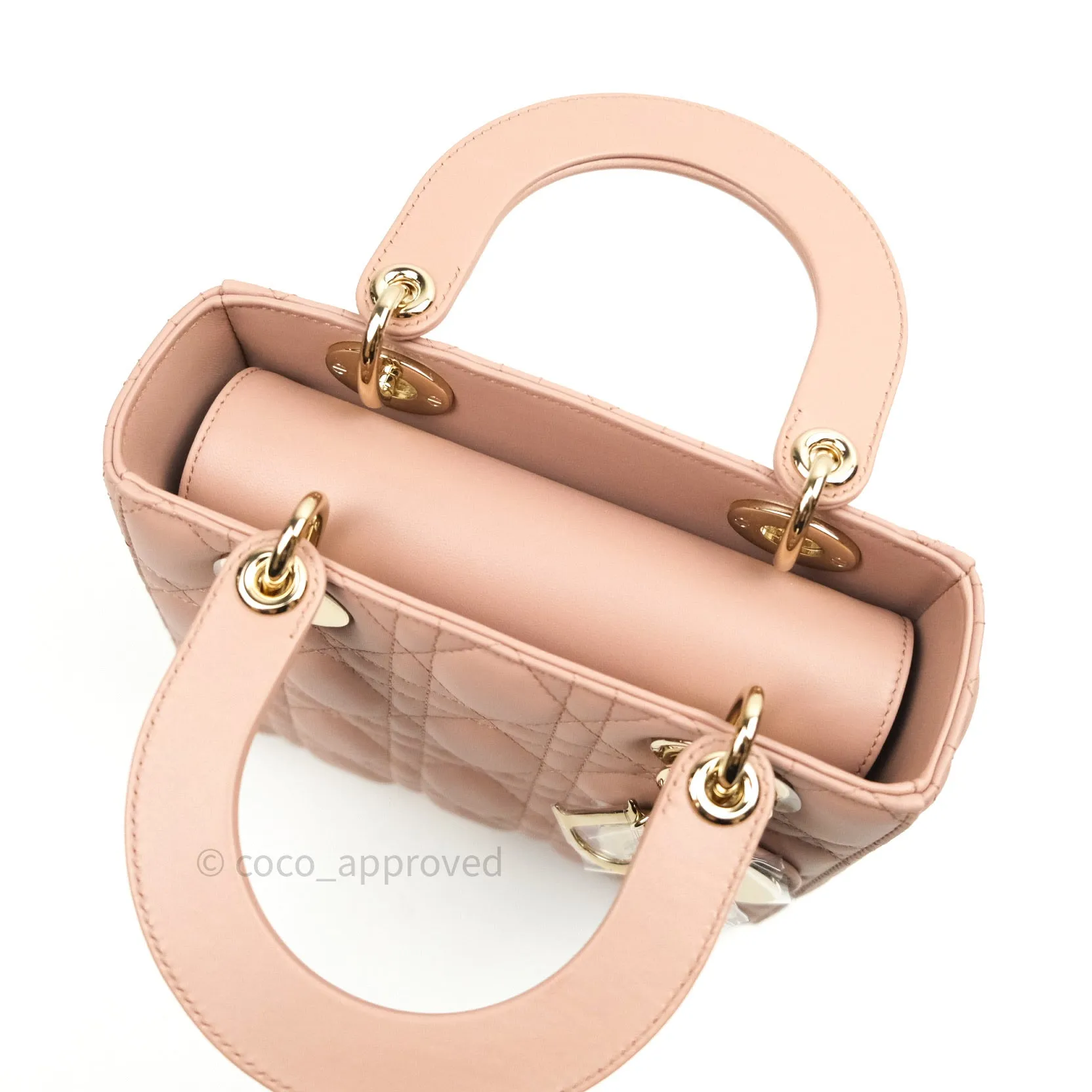 Christian Dior Lambskin My ABCDior Lady Dior Fard Gold Hardware