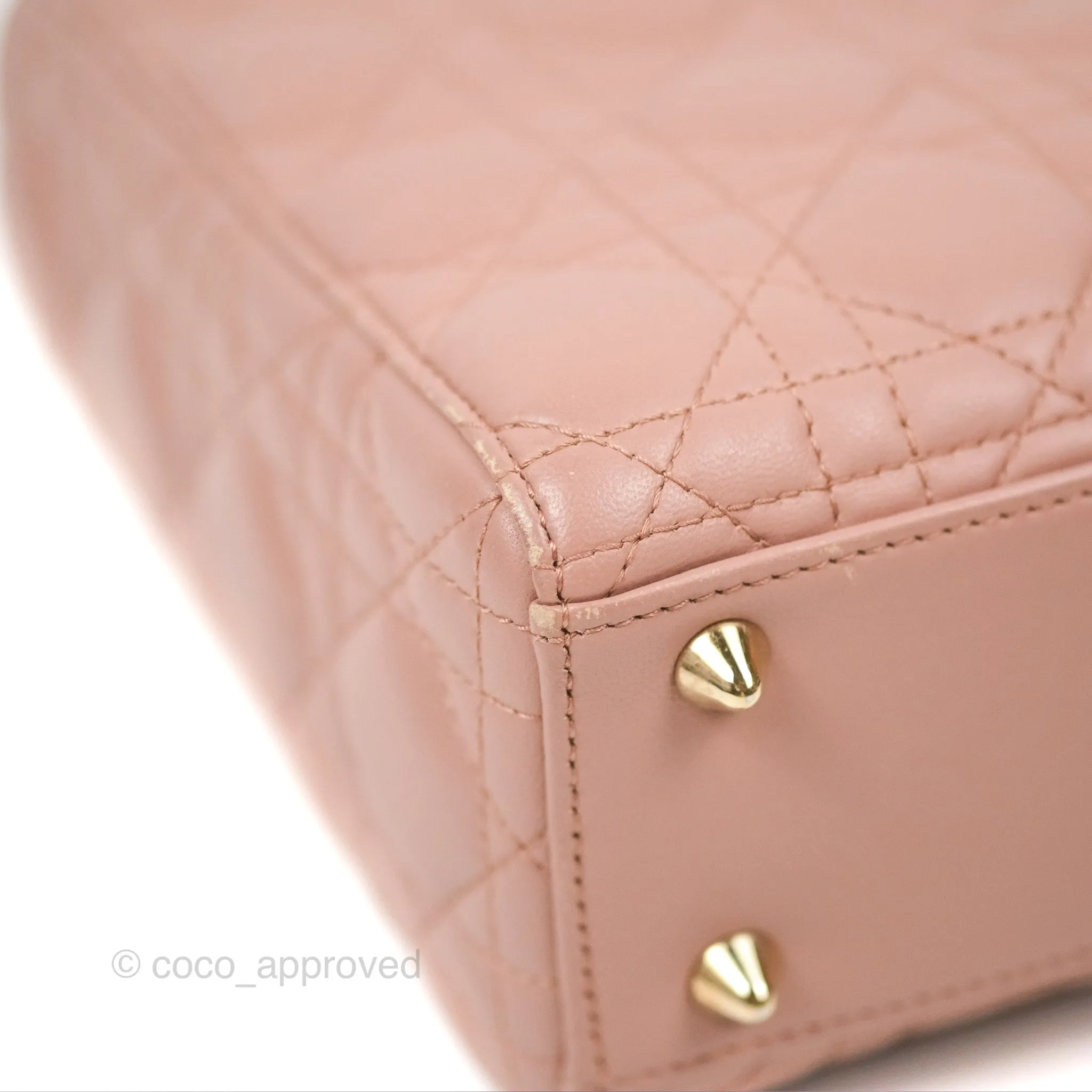 Christian Dior Lambskin My ABCDior Lady Dior Fard Gold Hardware
