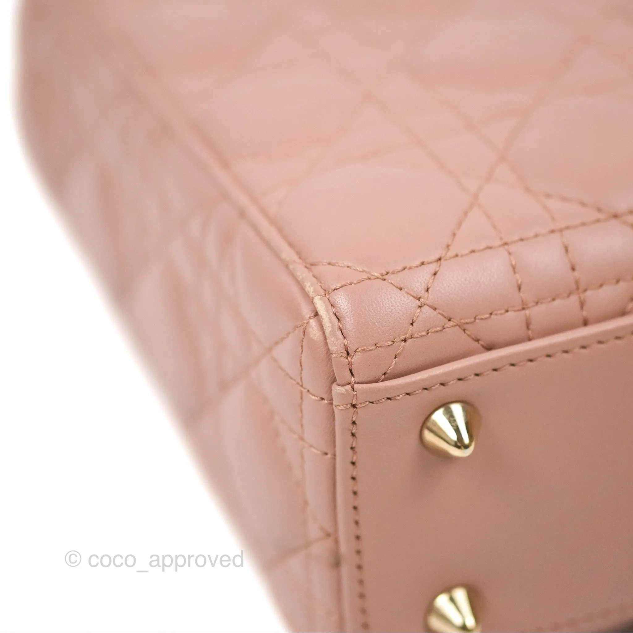 Christian Dior Lambskin My ABCDior Lady Dior Fard Gold Hardware