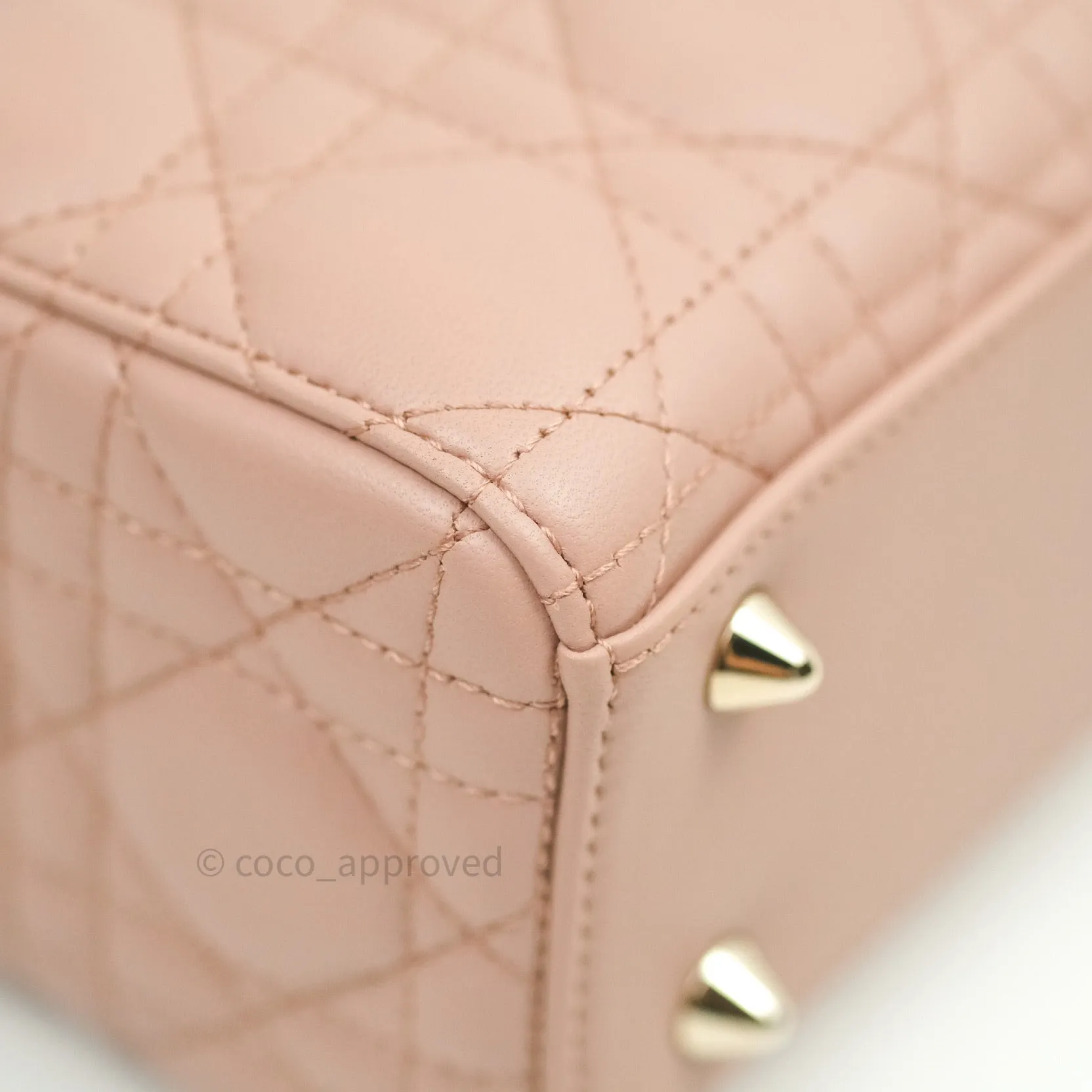 Christian Dior Lambskin My ABCDior Lady Dior Fard Gold Hardware