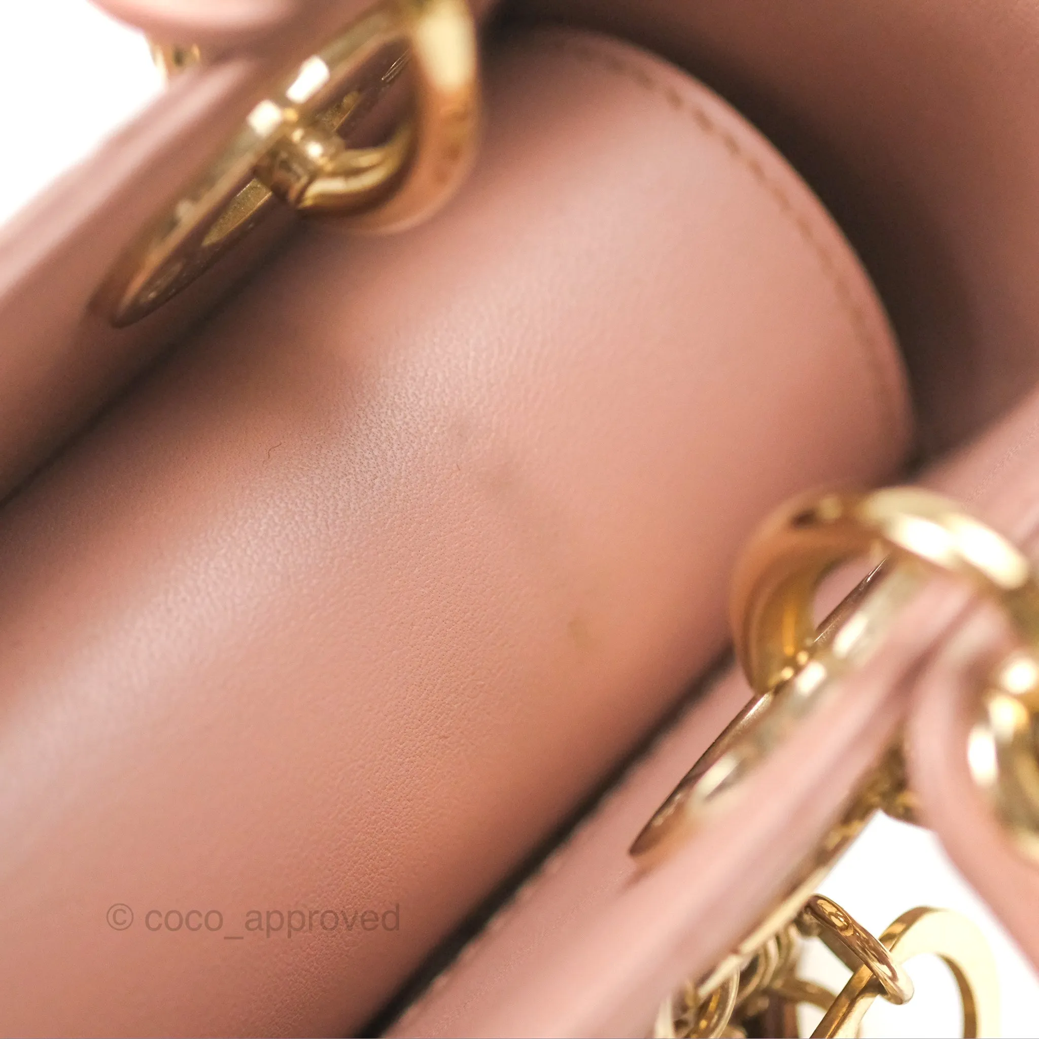 Christian Dior Lambskin My ABCDior Lady Dior Fard Gold Hardware