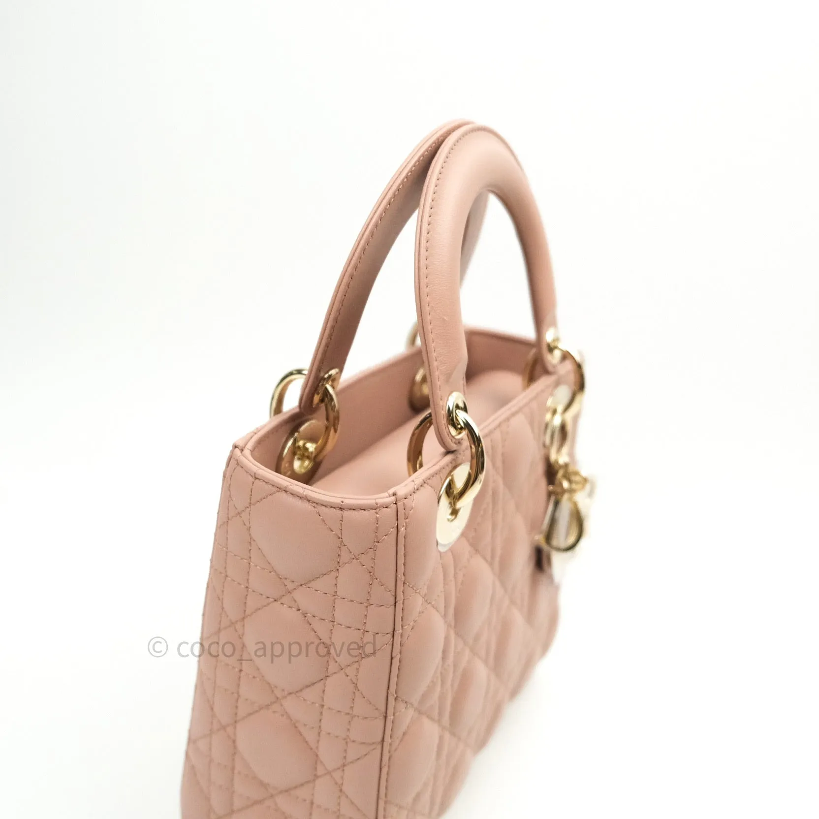Christian Dior Lambskin My ABCDior Lady Dior Fard Gold Hardware