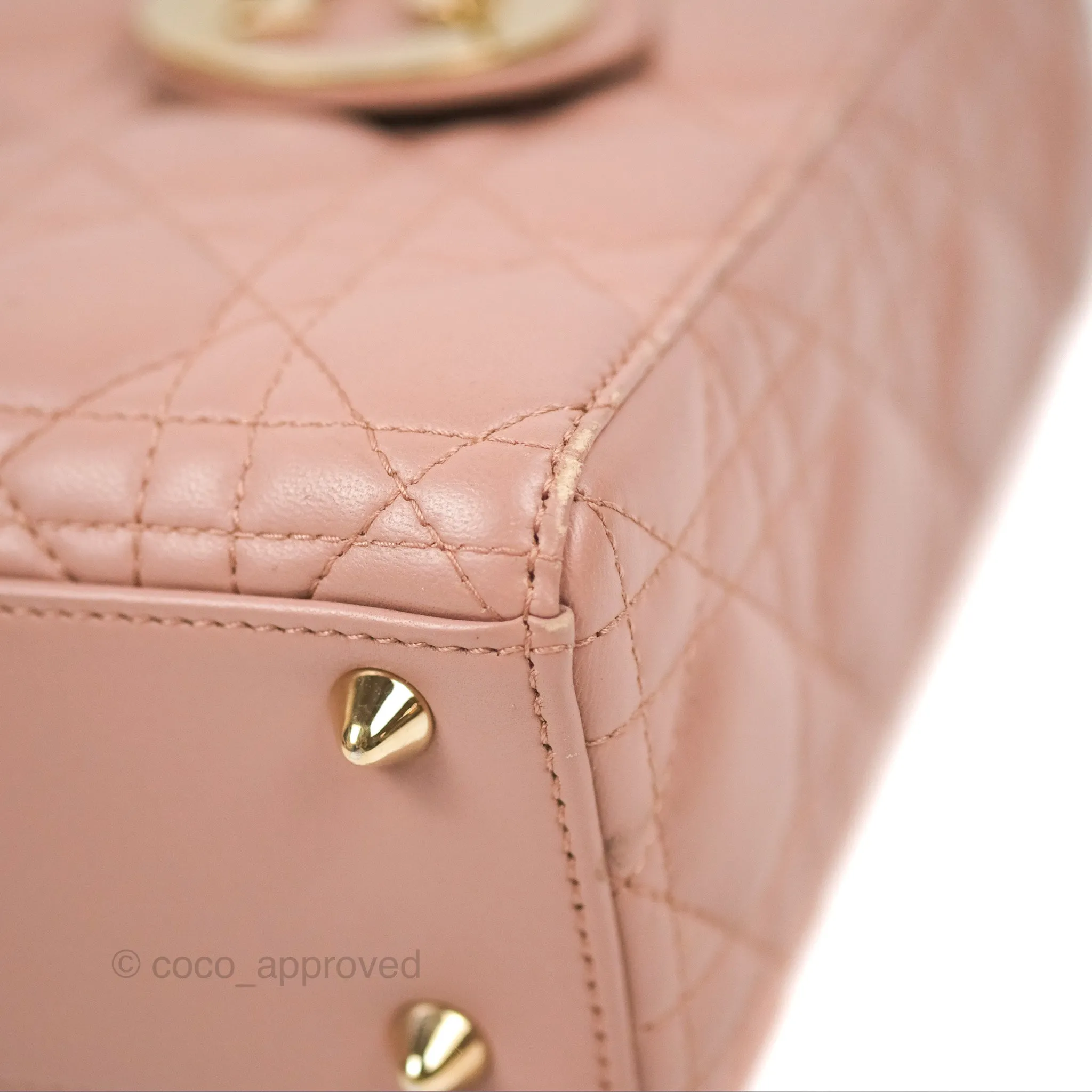 Christian Dior Lambskin My ABCDior Lady Dior Fard Gold Hardware