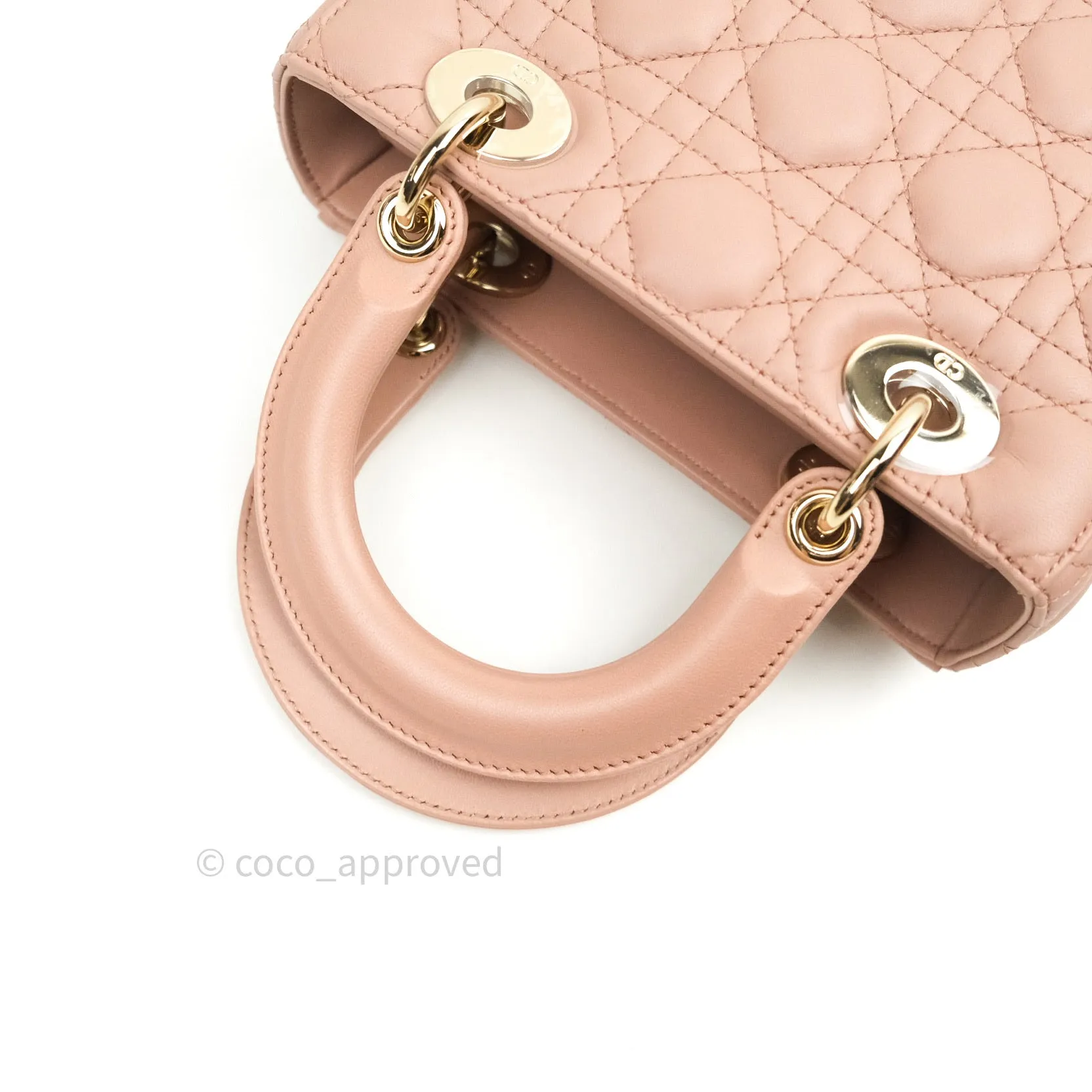 Christian Dior Lambskin My ABCDior Lady Dior Fard Gold Hardware