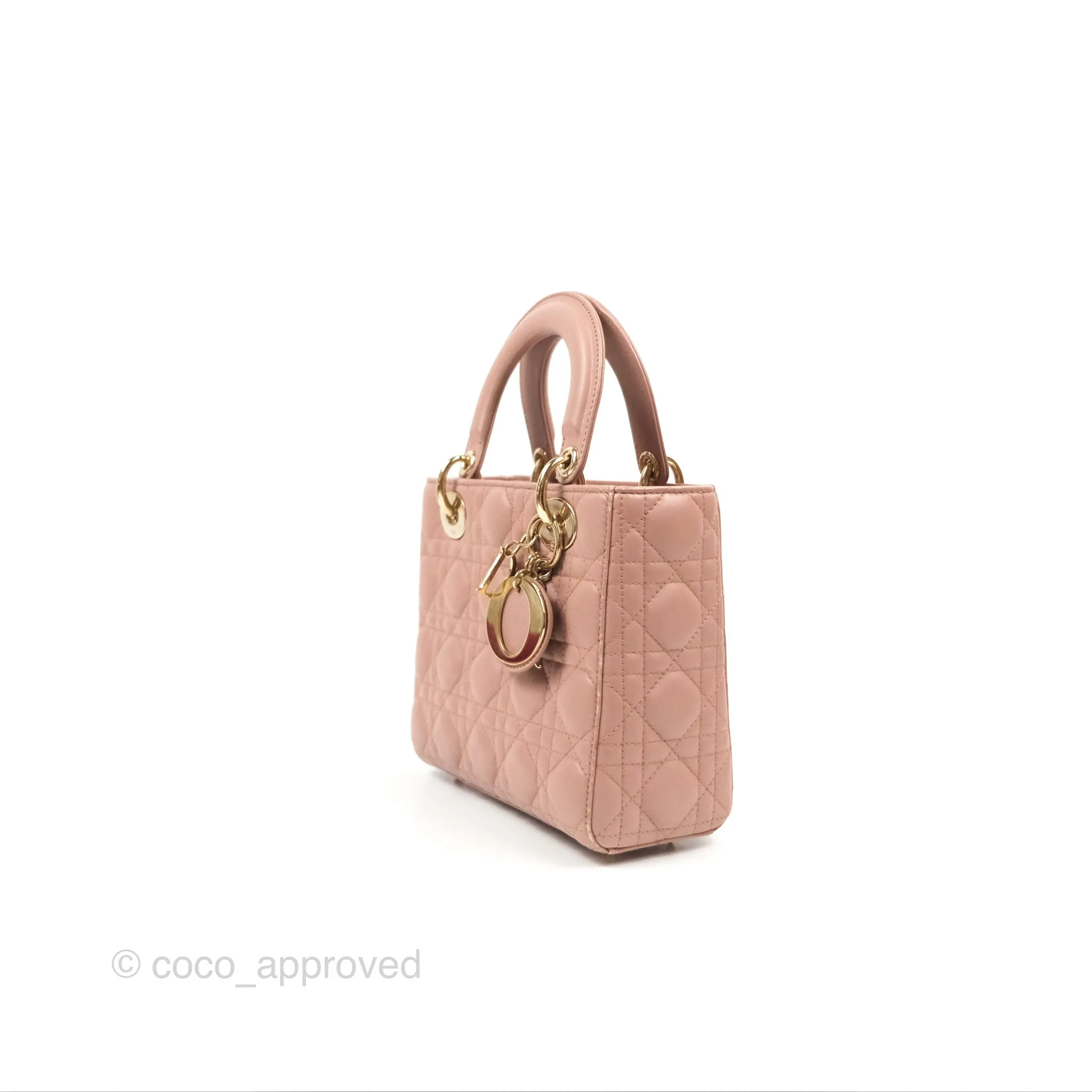 Christian Dior Lambskin My ABCDior Lady Dior Fard Gold Hardware