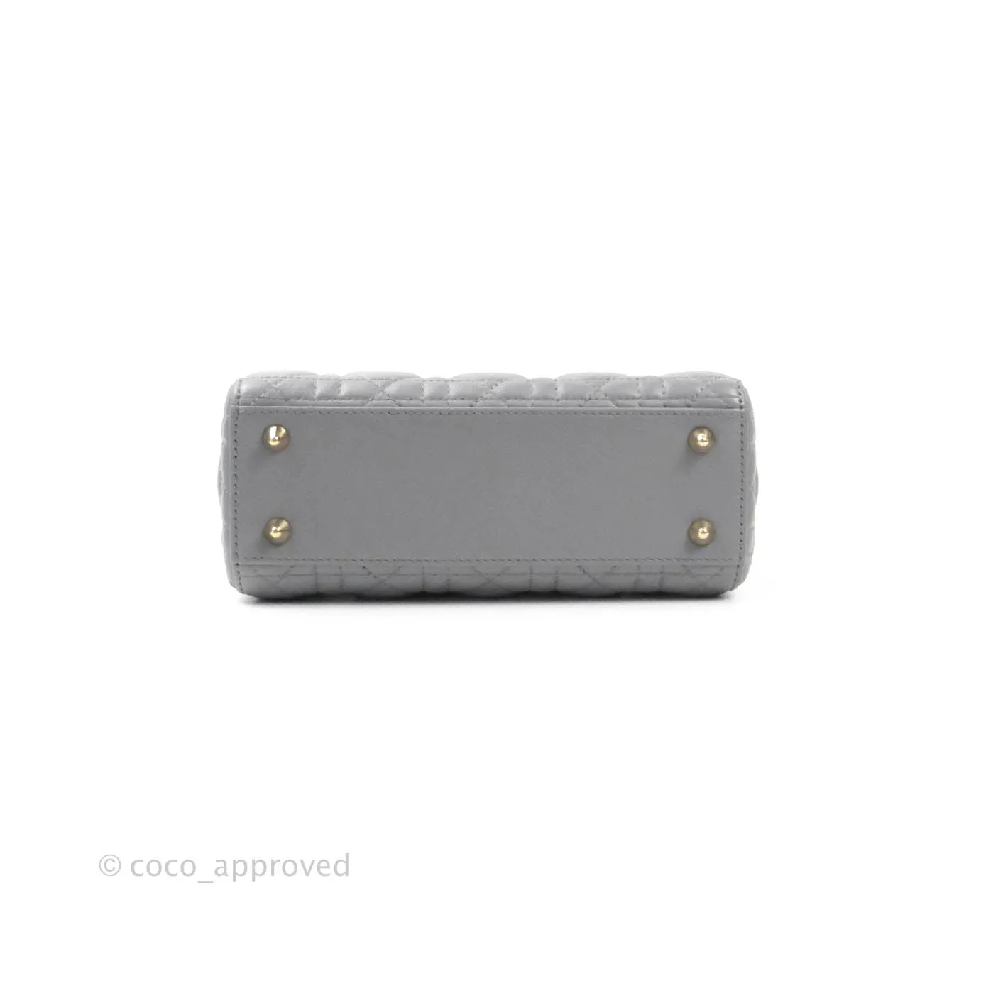 Christian Dior Lambskin My ABCDior Lady Dior Grey Gold Hardware