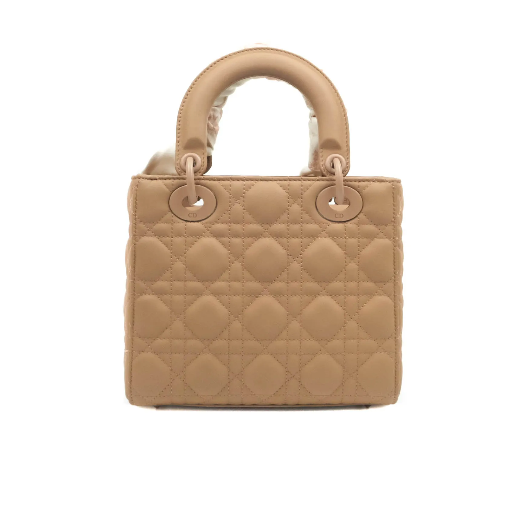 Christian Dior Lambskin My ABCDior Lady Dior Matte Dark Beige Matte Hardware