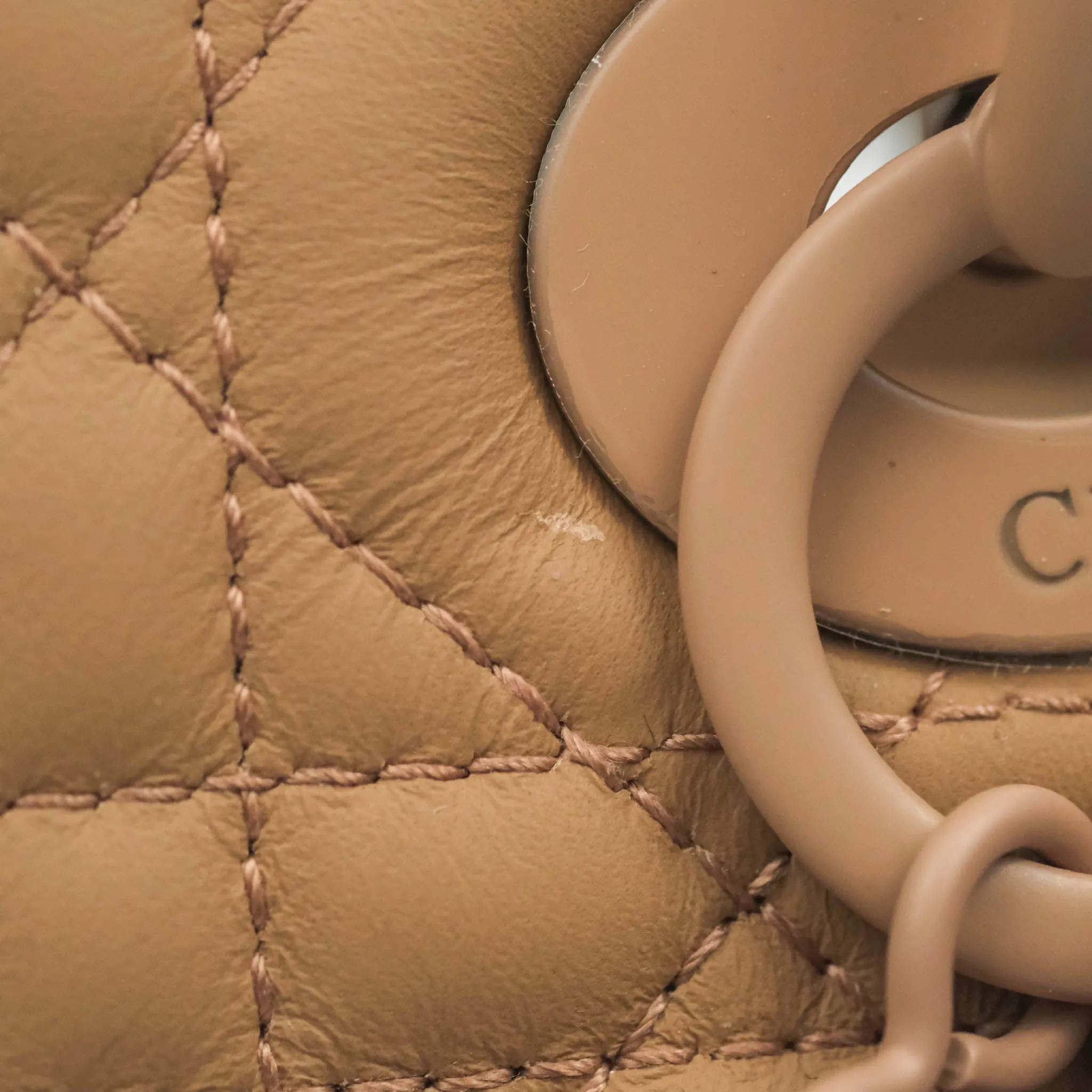 Christian Dior Lambskin My ABCDior Lady Dior Matte Dark Beige Matte Hardware
