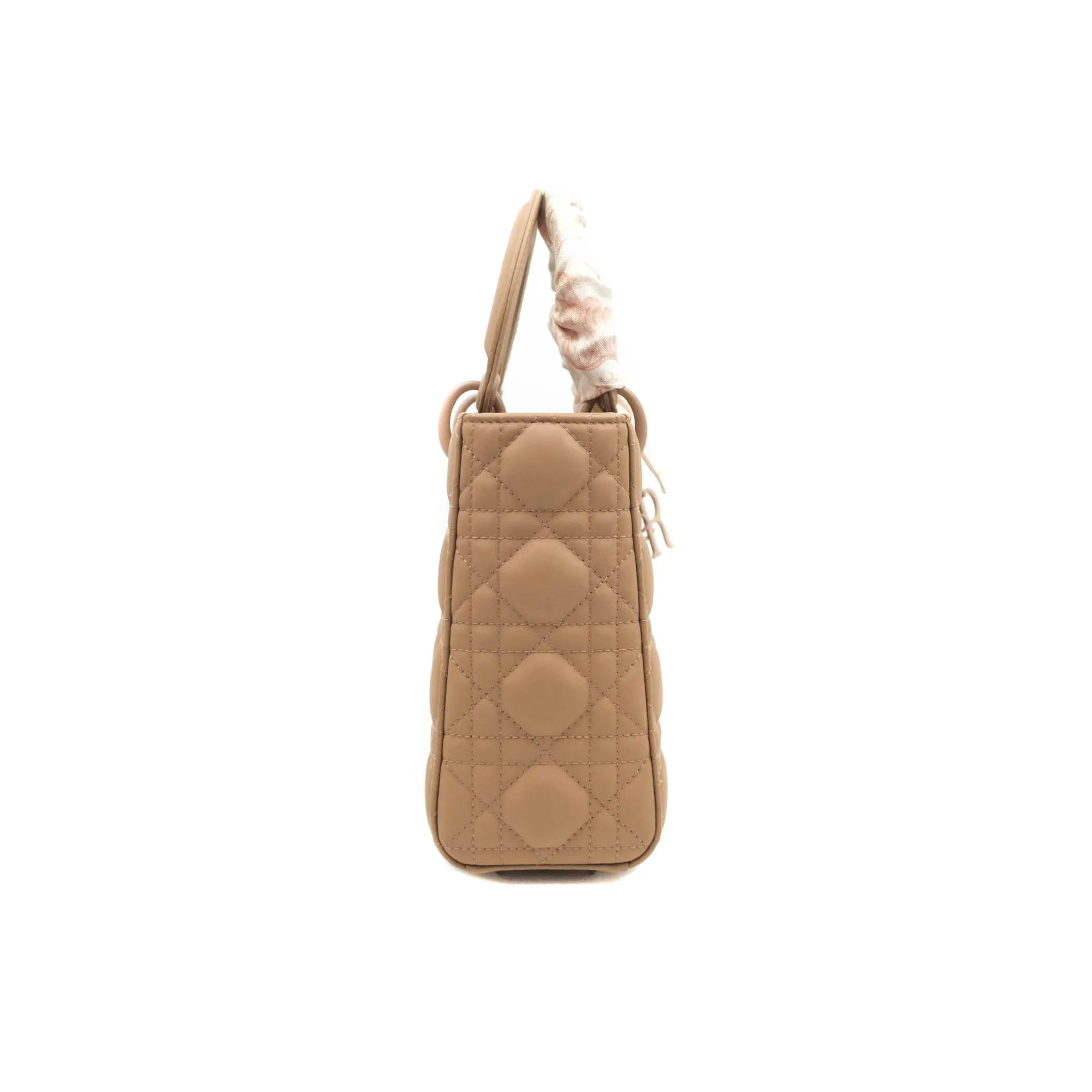 Christian Dior Lambskin My ABCDior Lady Dior Matte Dark Beige Matte Hardware