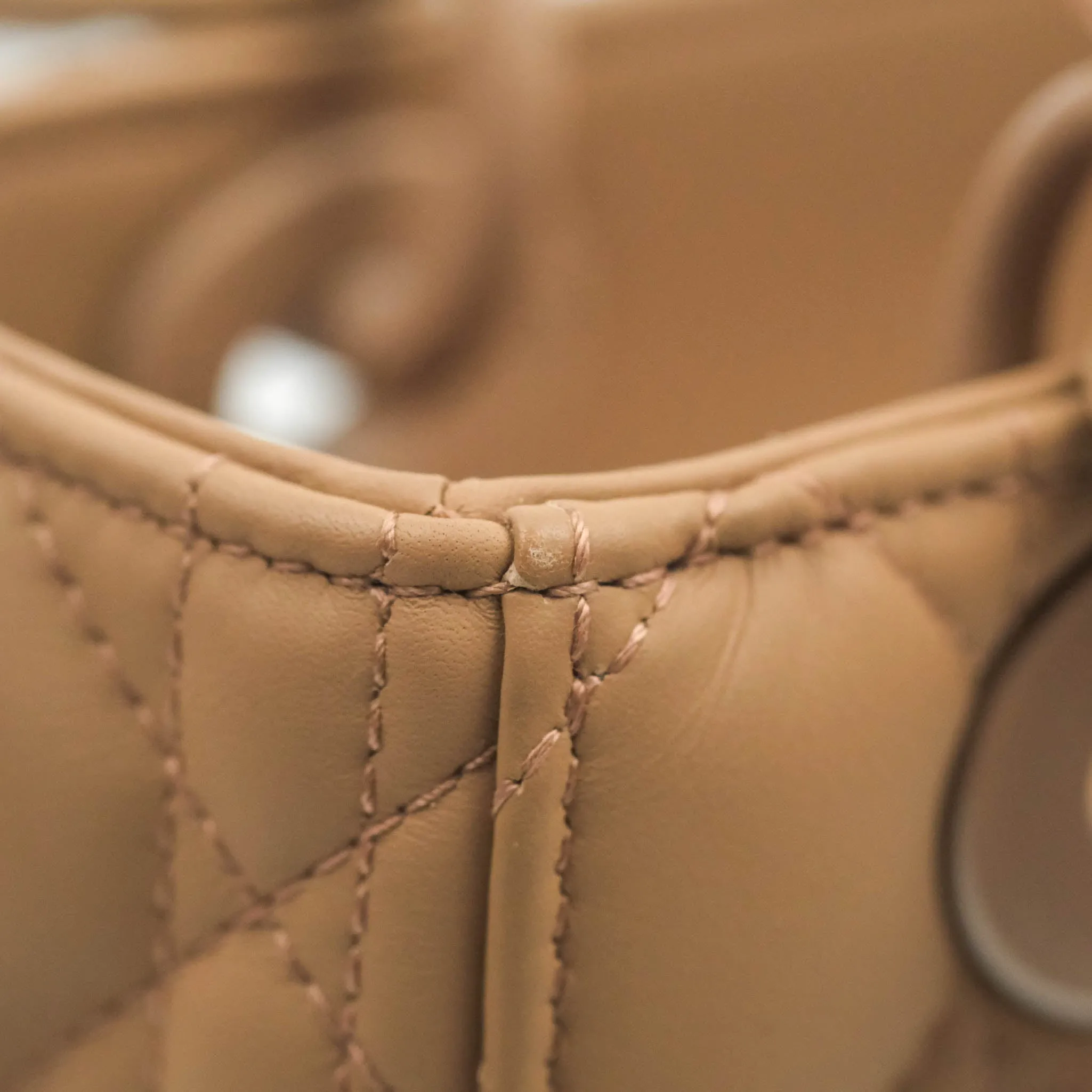 Christian Dior Lambskin My ABCDior Lady Dior Matte Dark Beige Matte Hardware