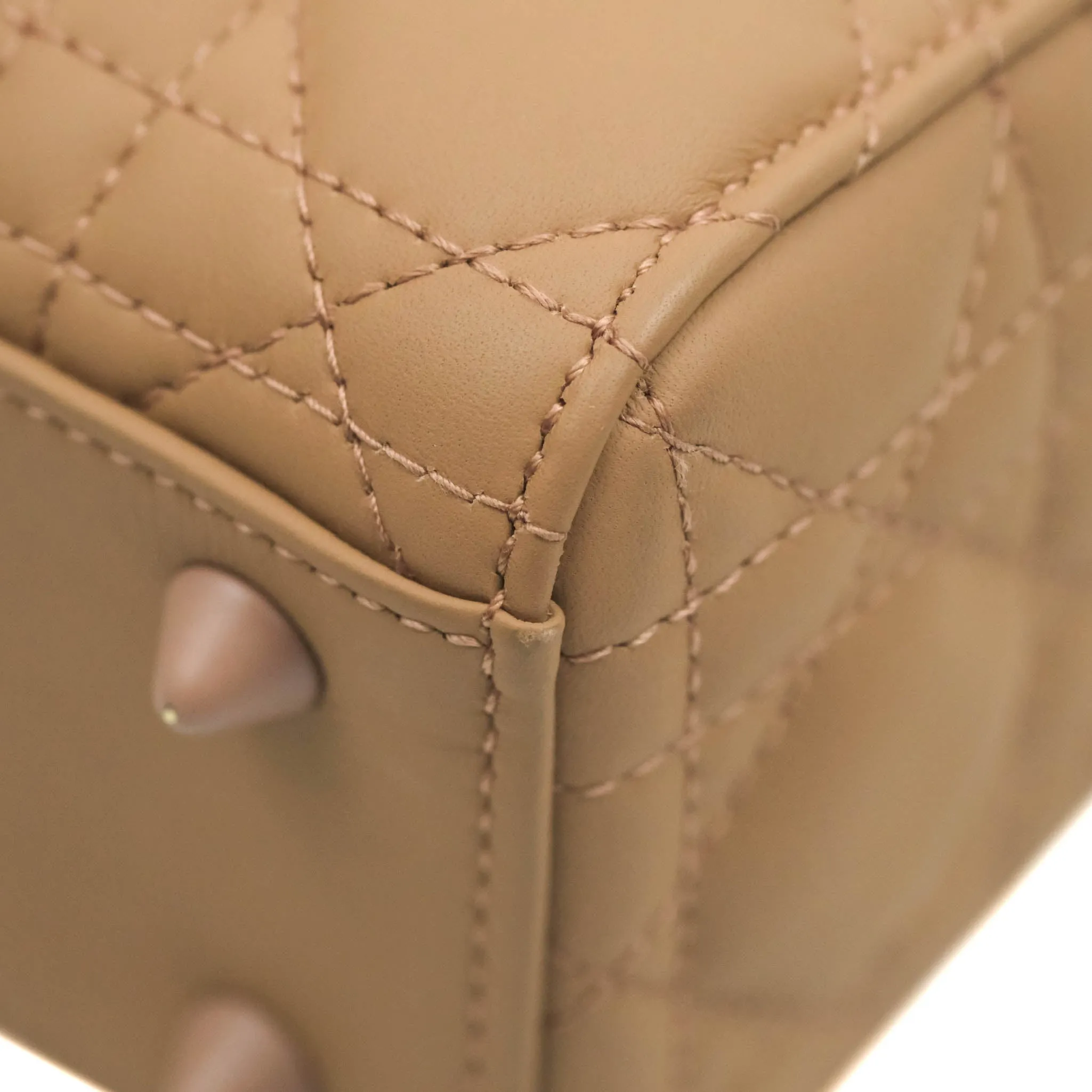 Christian Dior Lambskin My ABCDior Lady Dior Matte Dark Beige Matte Hardware