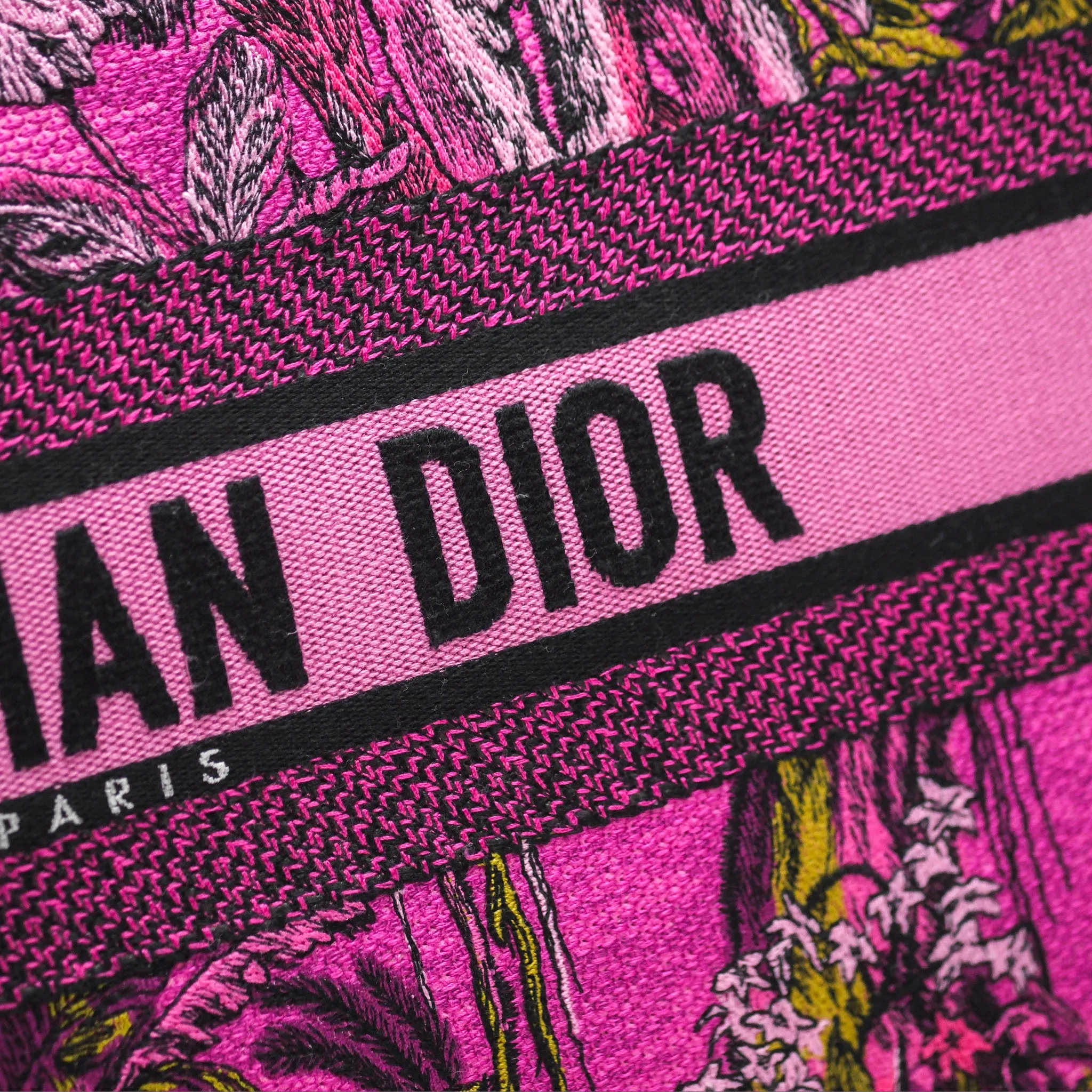 Christian Dior Large Pink Book Tote Canvas