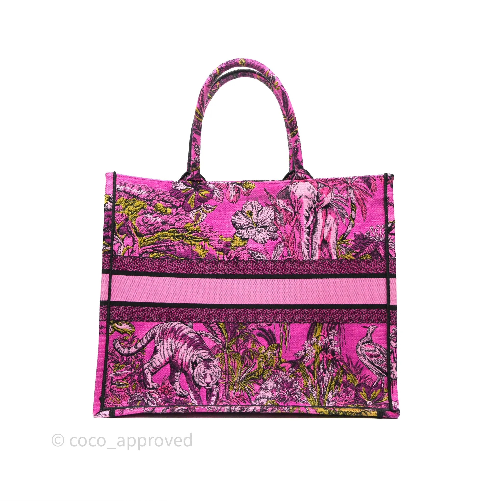 Christian Dior Large Pink Book Tote Canvas