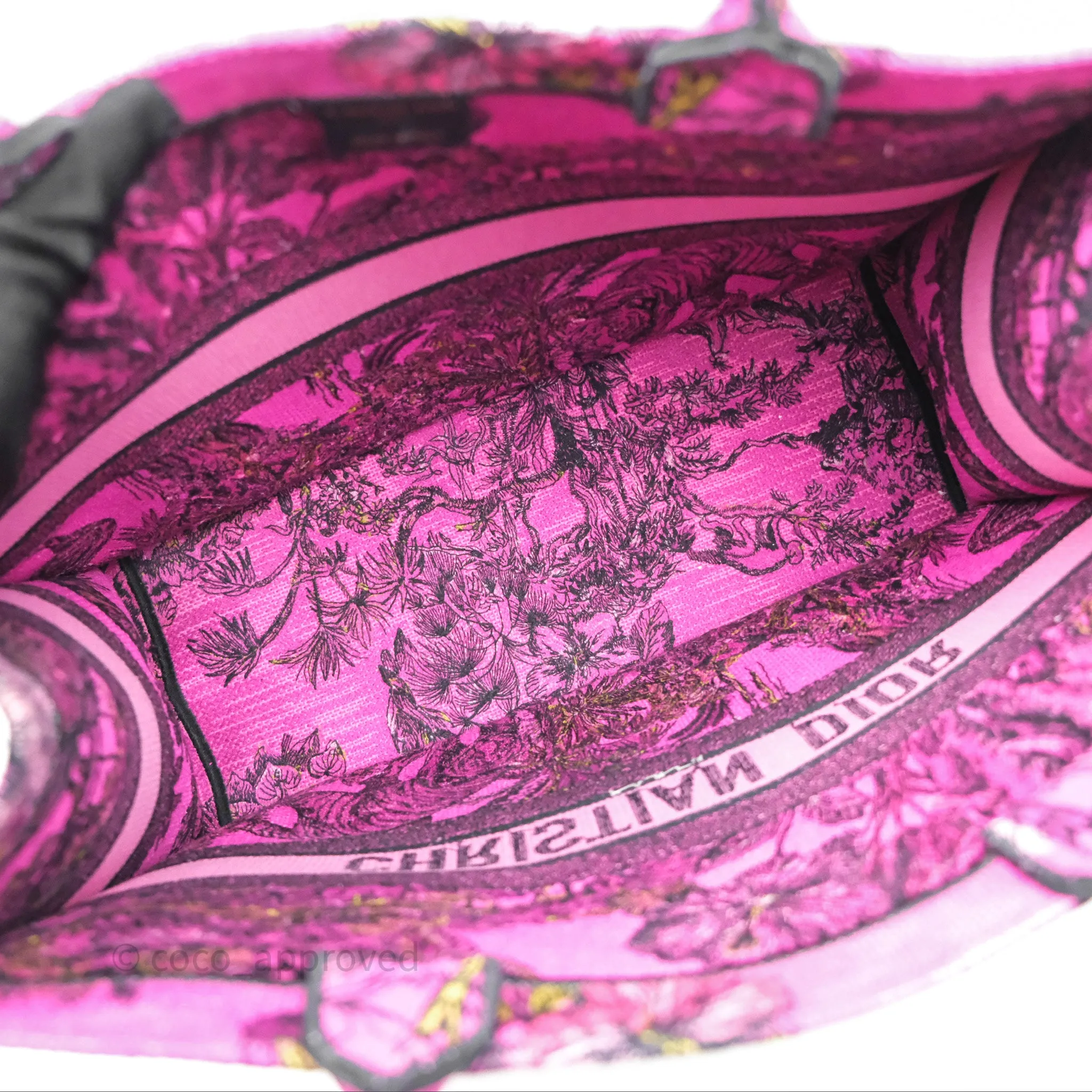 Christian Dior Large Pink Book Tote Canvas