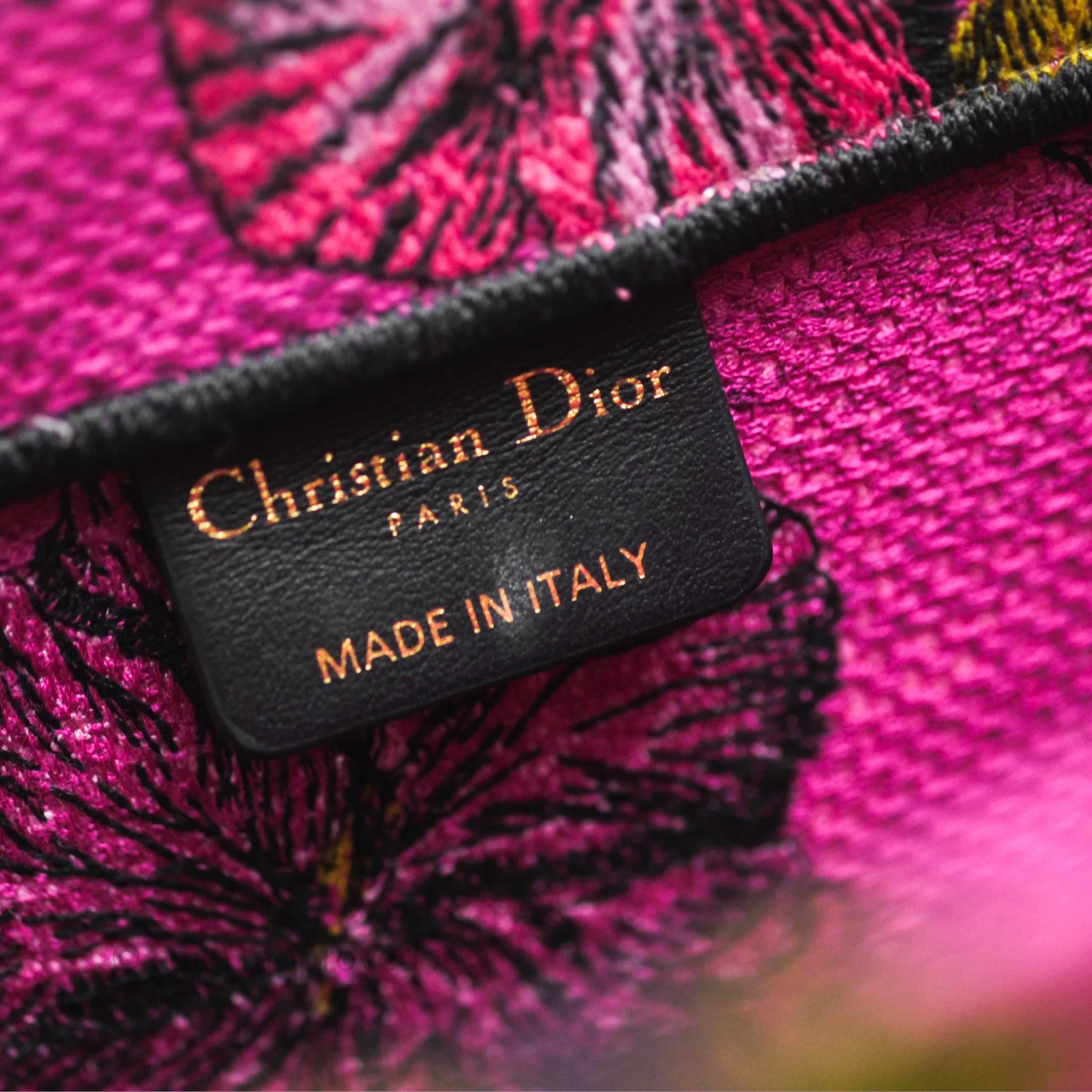 Christian Dior Large Pink Book Tote Canvas