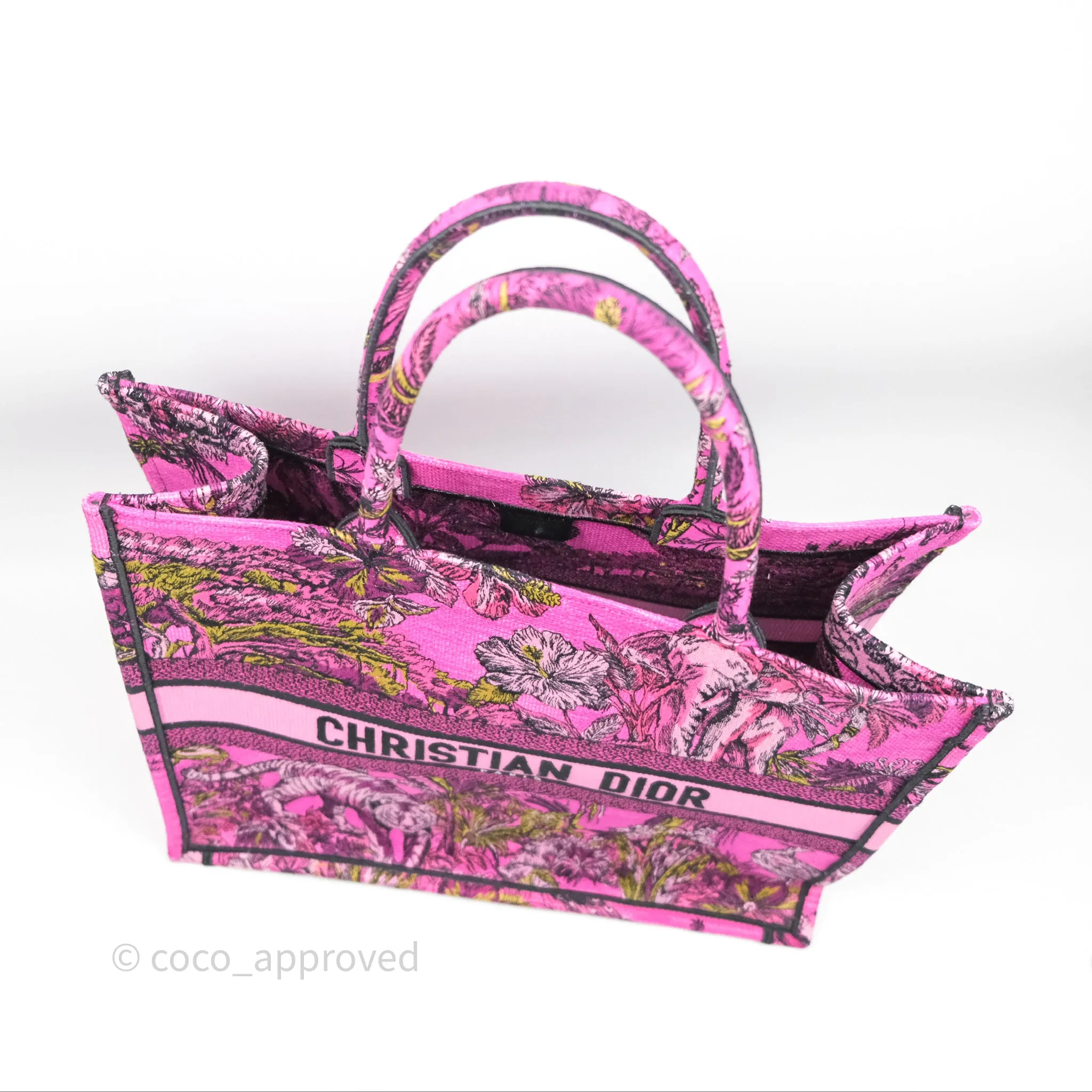 Christian Dior Large Pink Book Tote Canvas