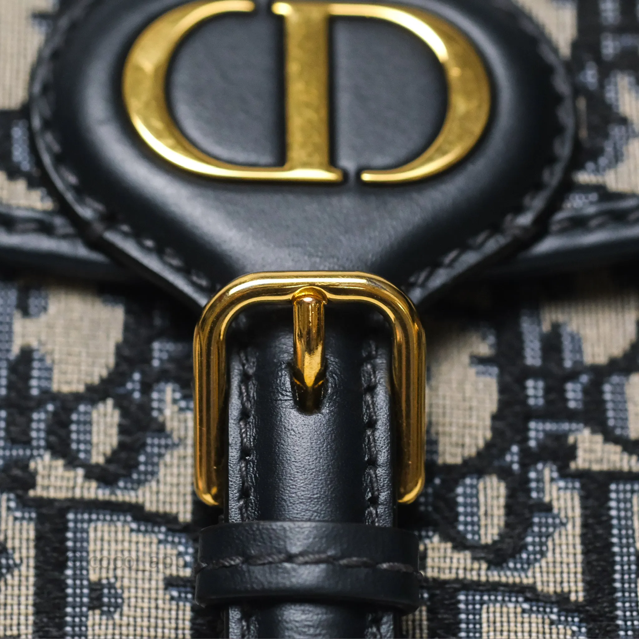 Christian Dior Medium Bobby Bag Blue Oblique Jacquard Canvas