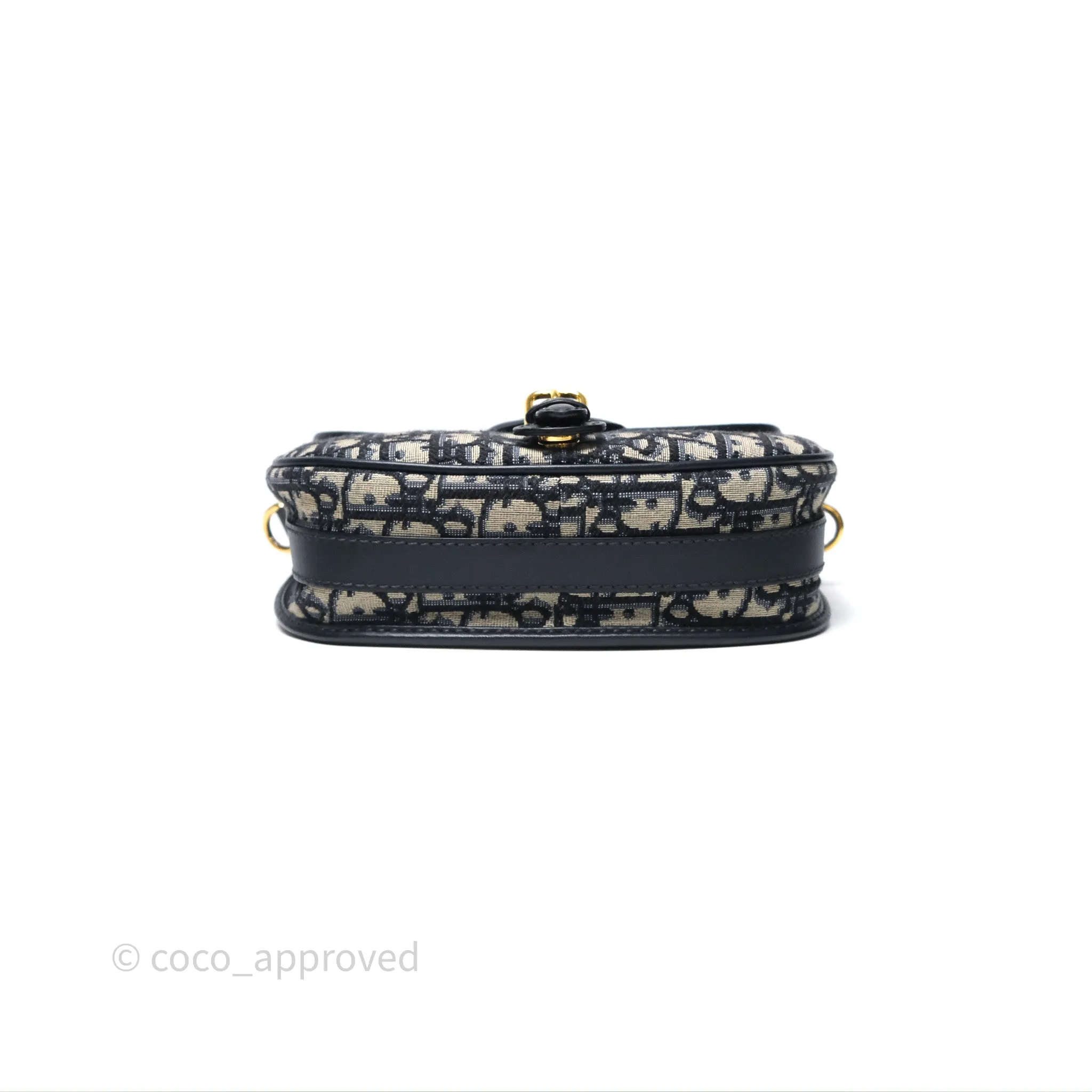 Christian Dior Medium Bobby Bag Blue Oblique Jacquard Canvas